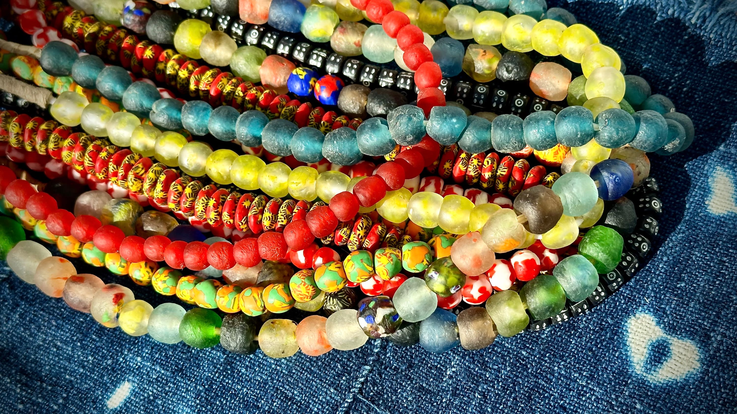 Some Hand-Made African Glass Beads
