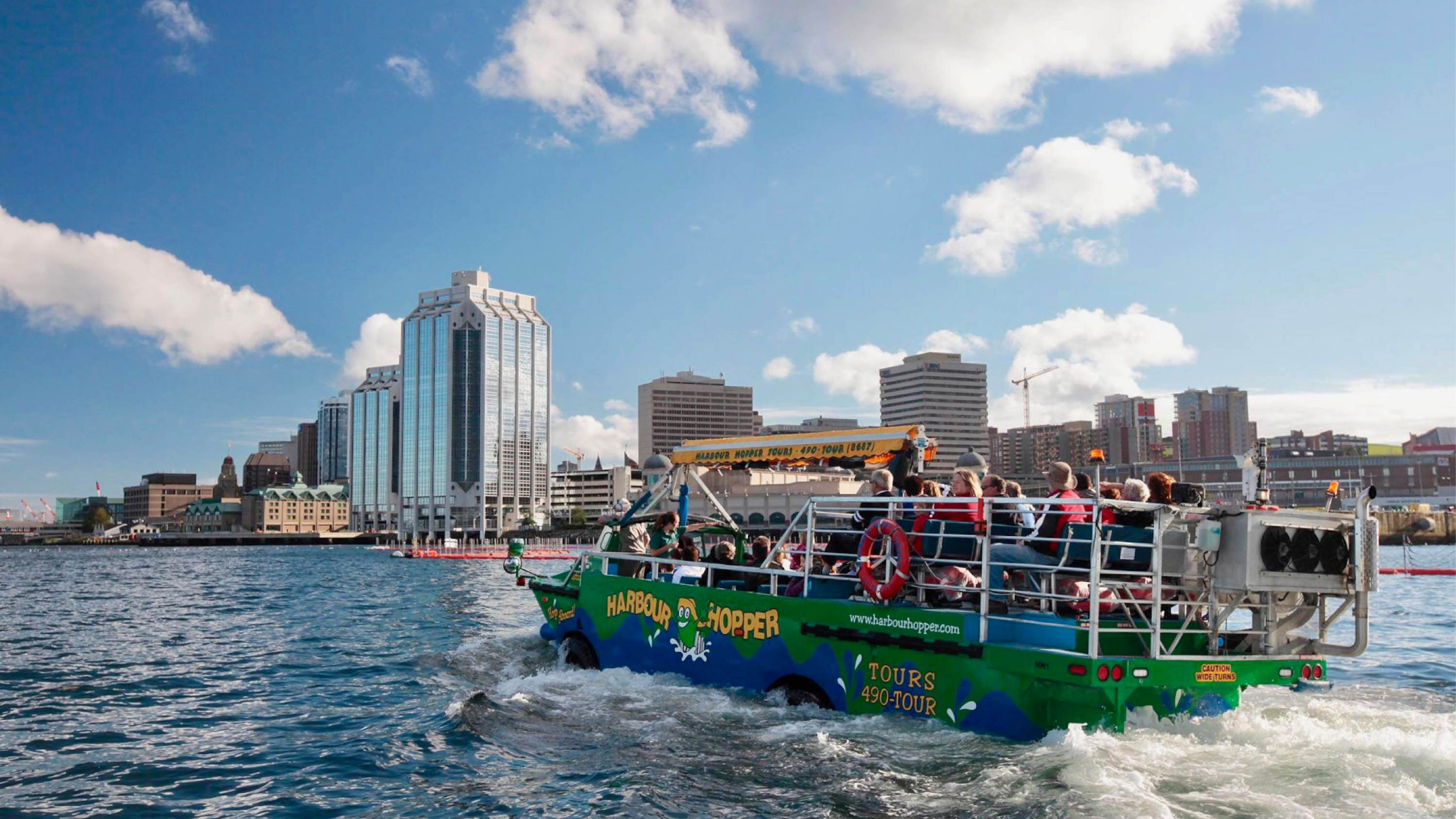 The Harbour Hopper cruises the Halifax Harbour