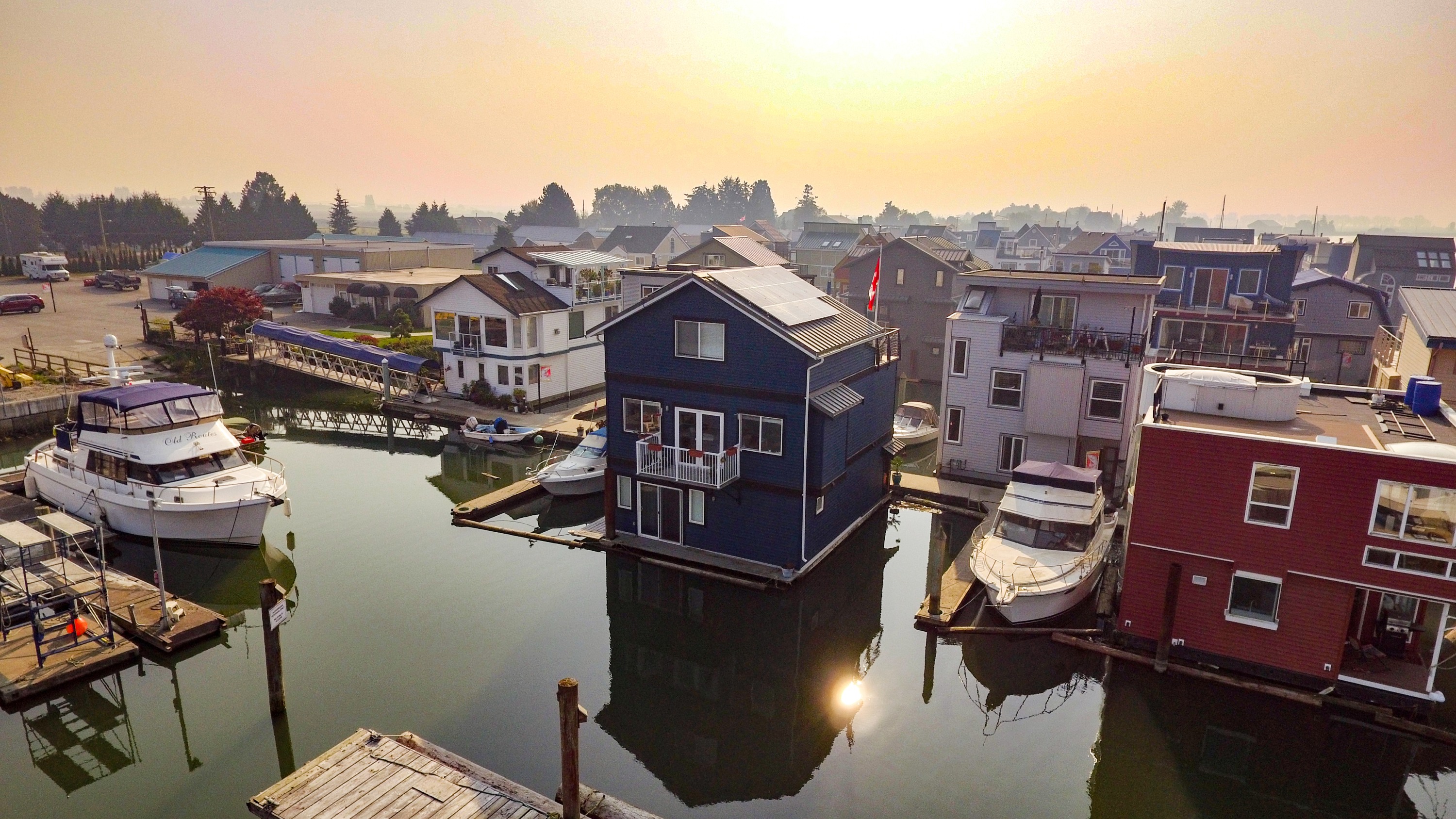 Solar Panel Installation on Floating Home