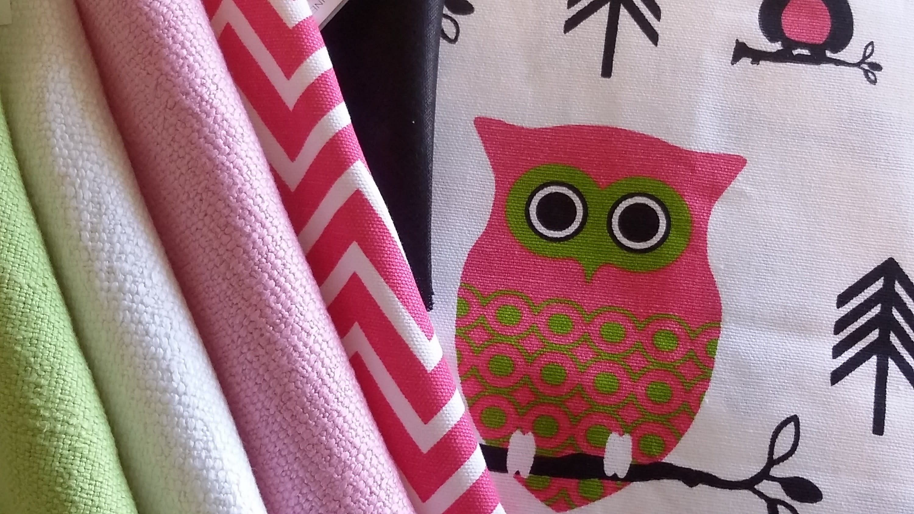 Linen and Hootie Owl Fabric