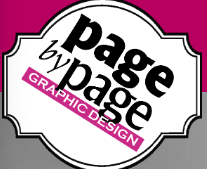 Logo of Page by Page Graphic Design LLC, a Texas-based graphic design company specializing in branding, digital, and print de