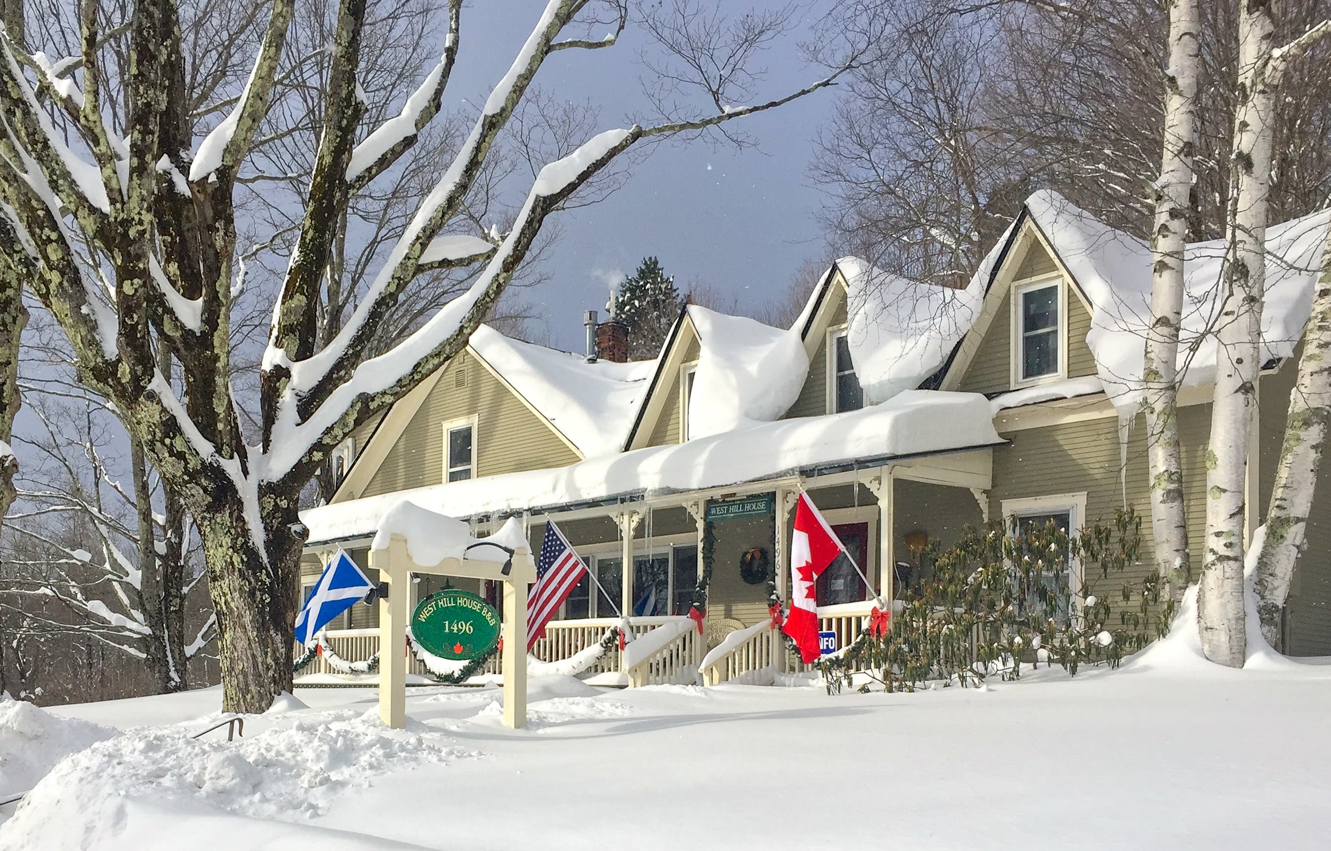 West Hill House B&B in Winter