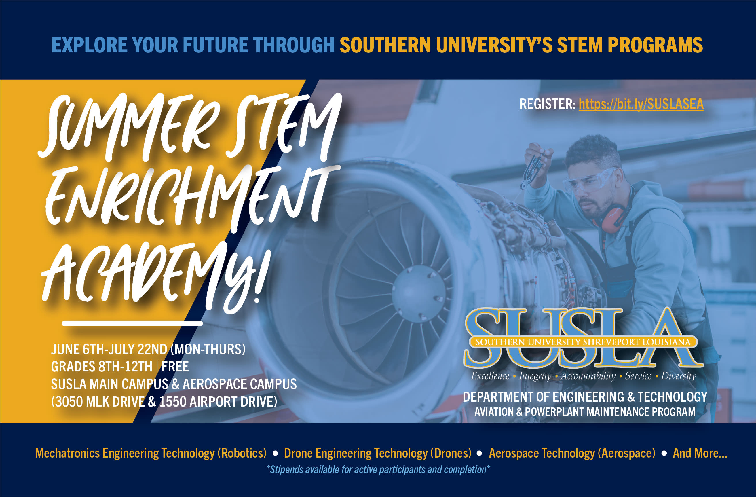 SUMMER STEM ENRICHMENT ACADEMY AT SUSLA