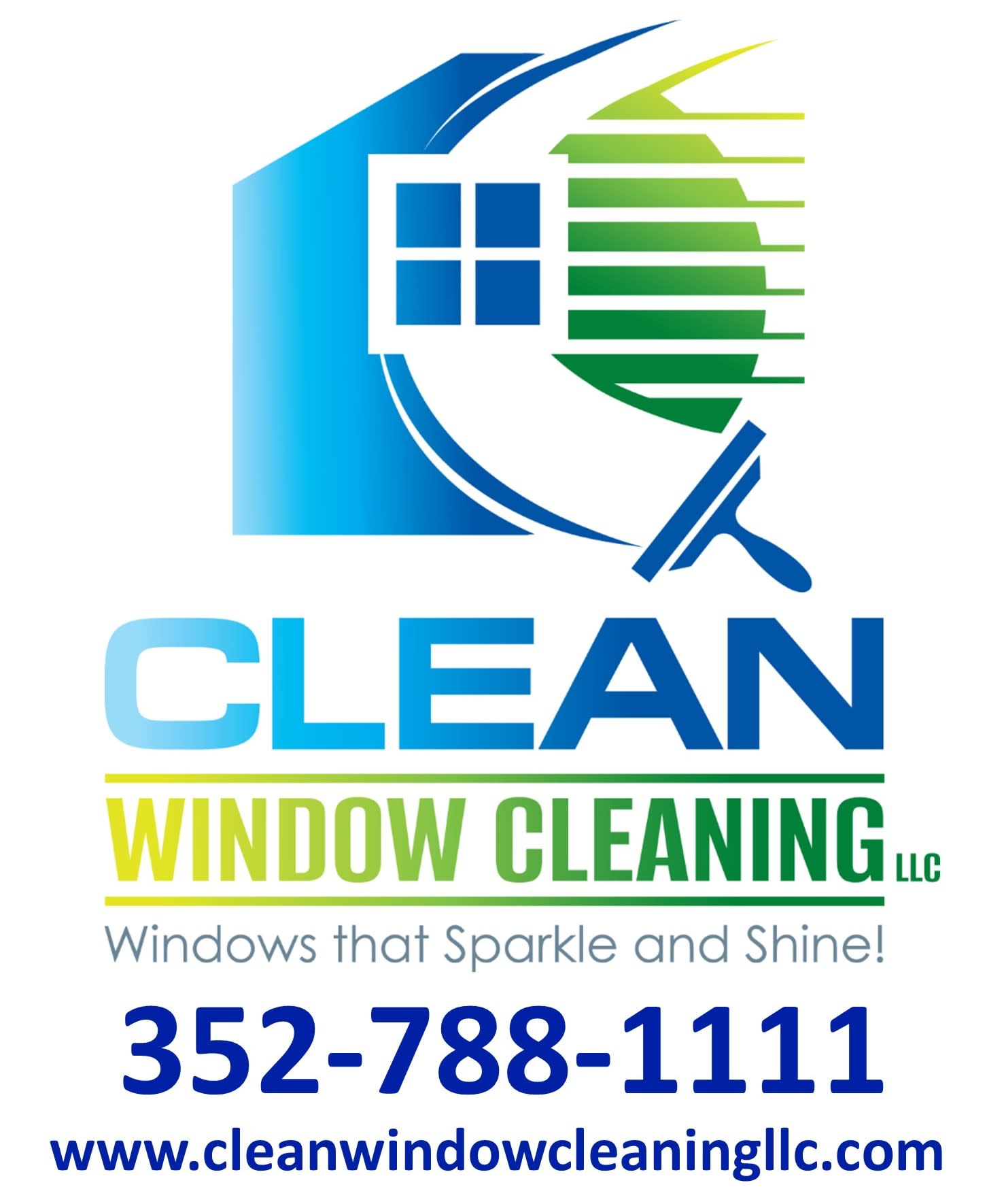 "Clean Window Cleaning LLC logo – Veteran-owned window cleaning, soft wash, and pressure washing company serving The Villages