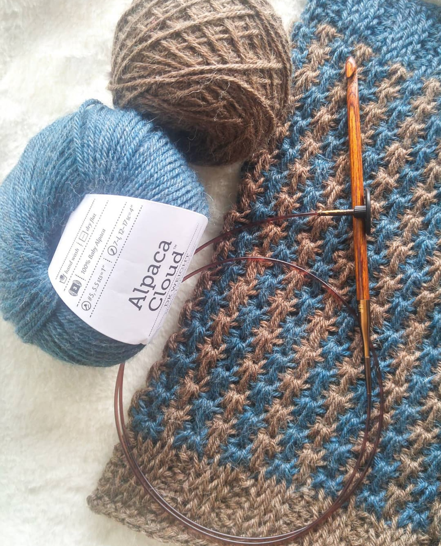 tunisian crochet swatch