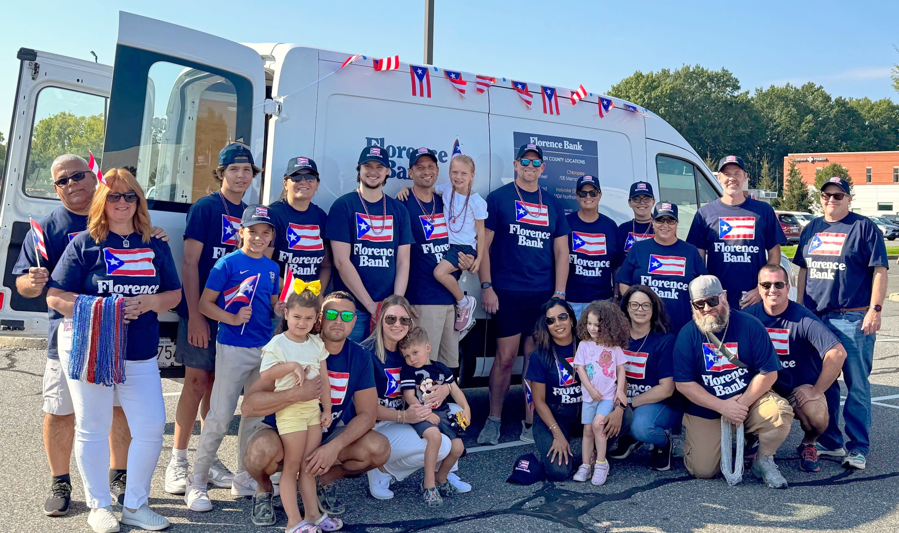 Florence Bank had a strong presence at the parade, with roughly 30 team members coming out to march.
