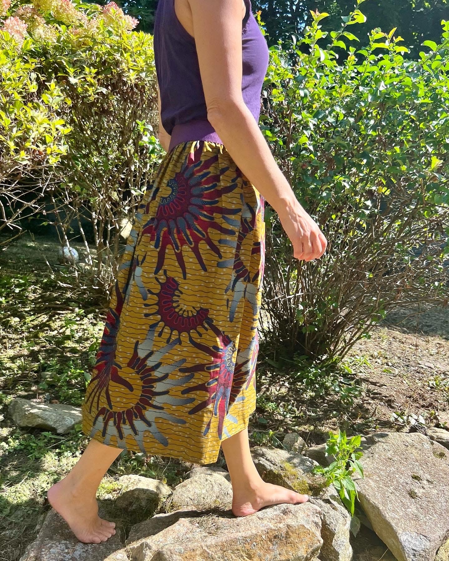 Bronze and purple skirt