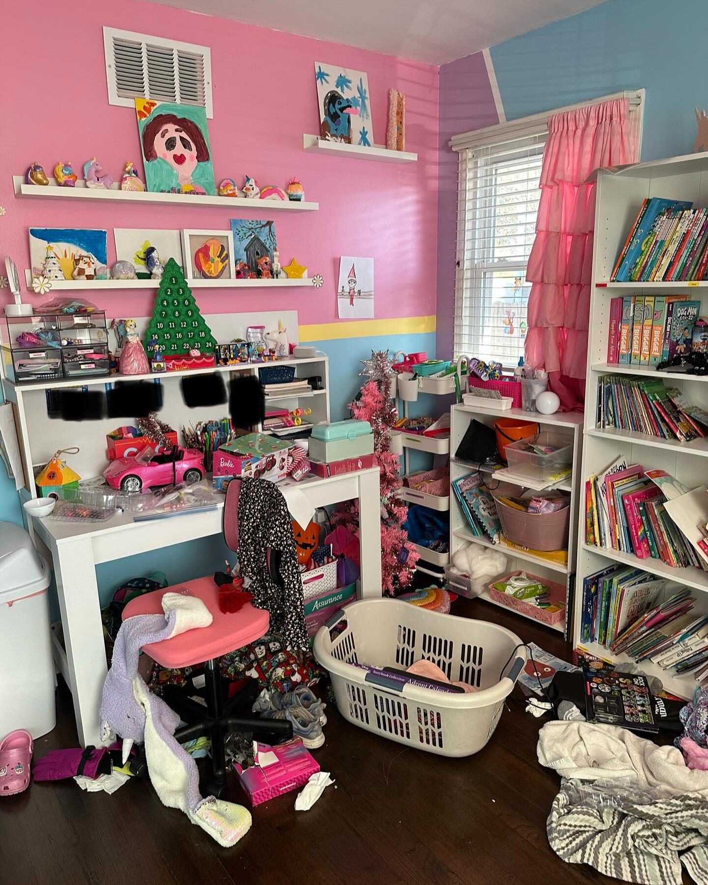 messy kid room before