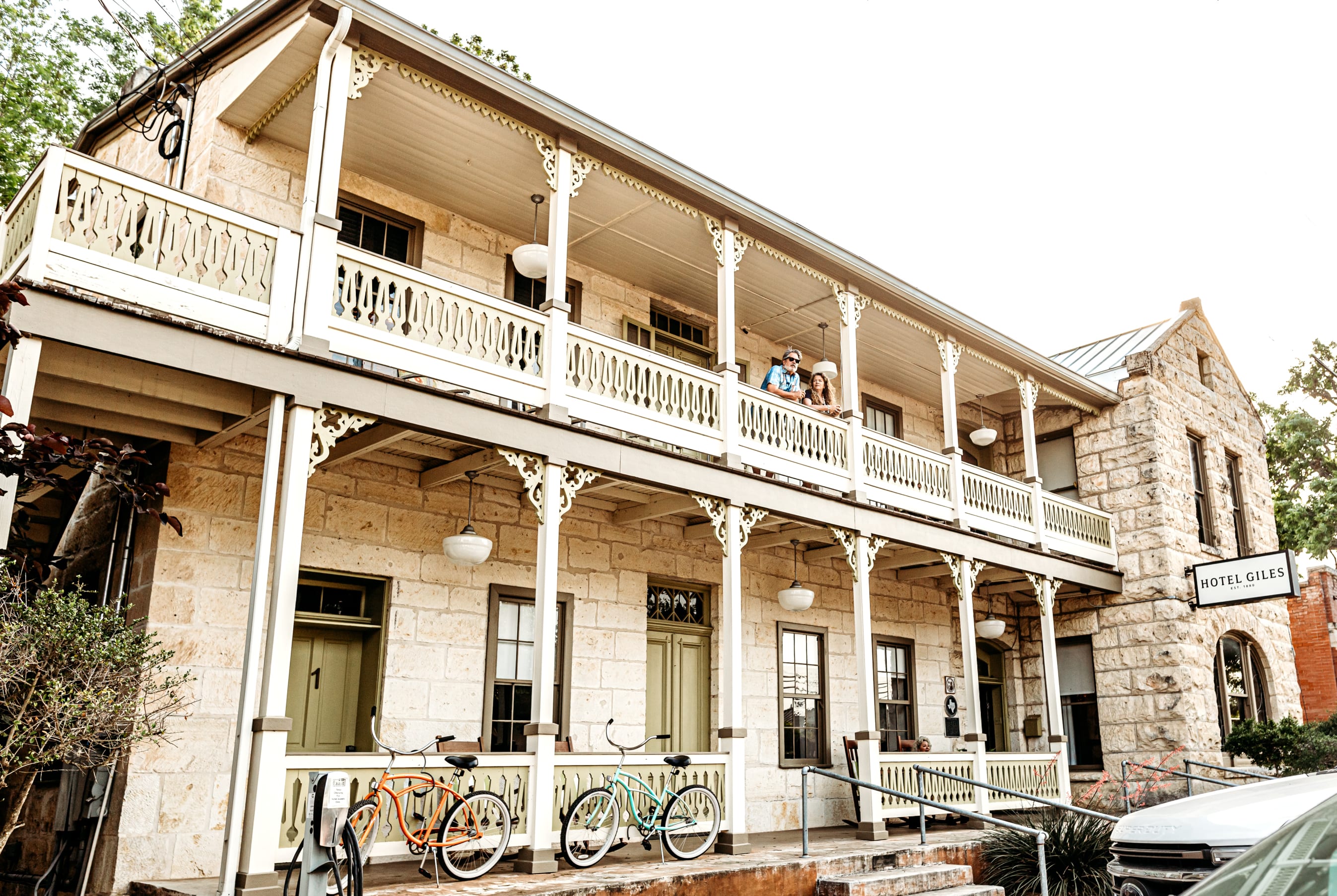two story historic limestone building