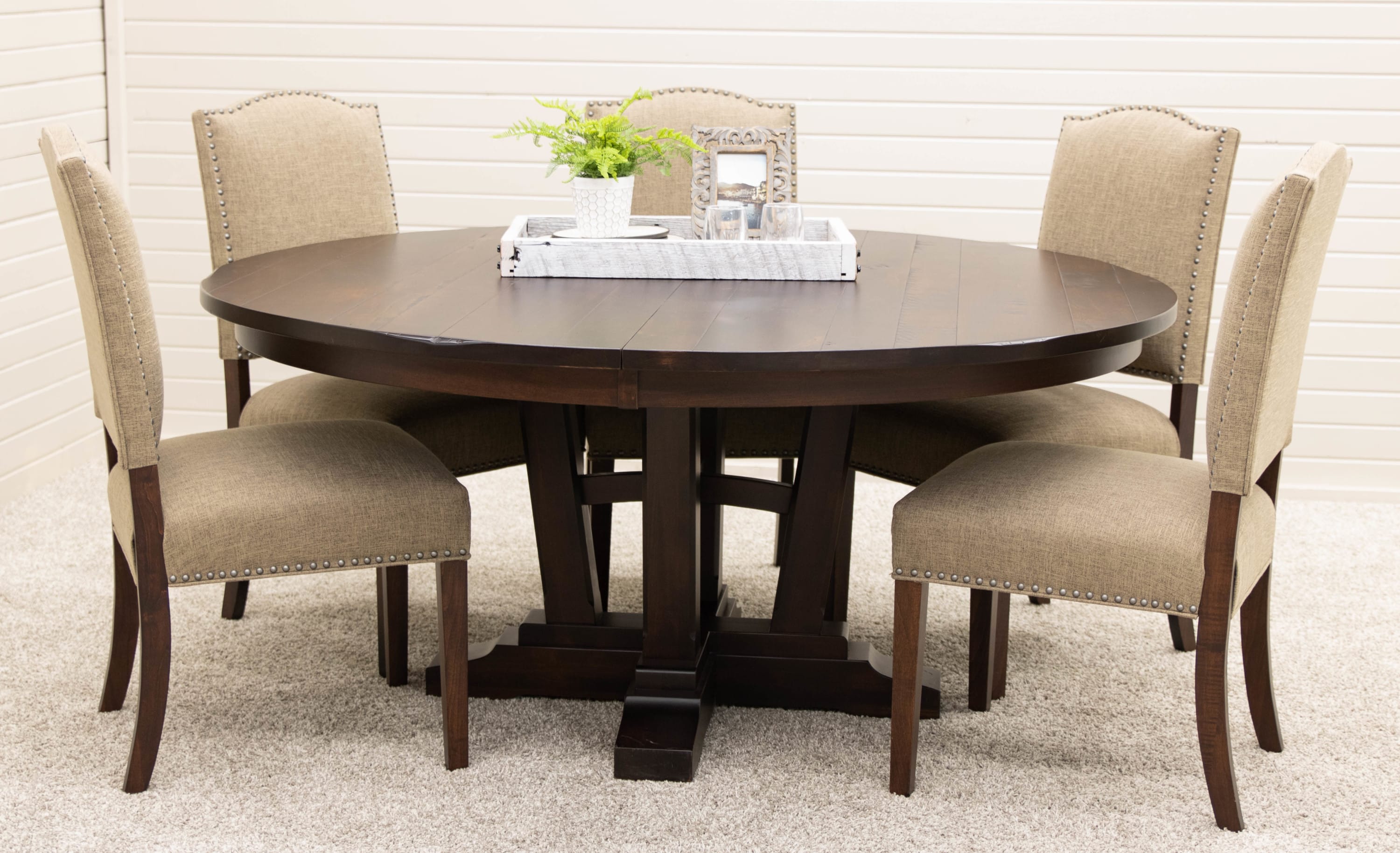 Albany Round Dining Set in Maple wood