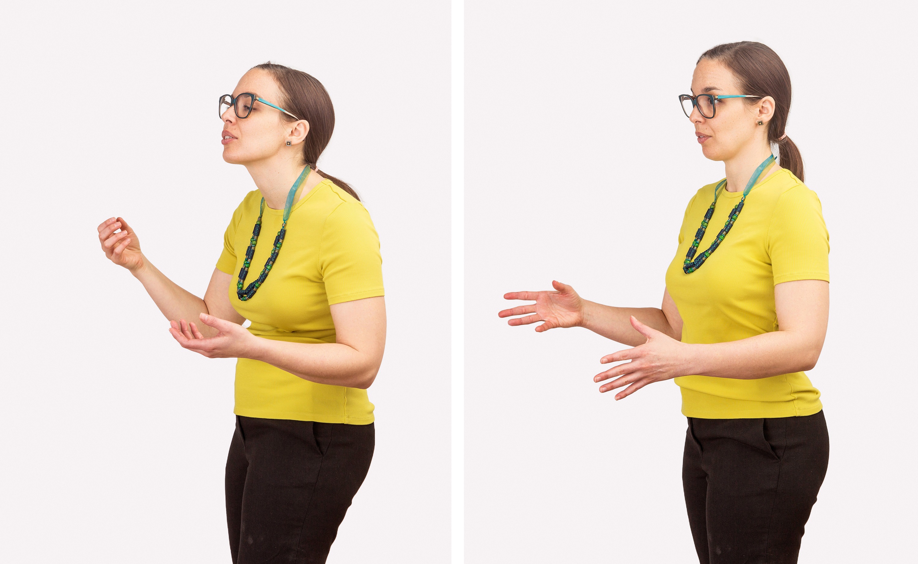 Better posture when speaking