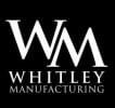 whitley manufacturing logo in white with black background