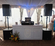 Professional DJ setup and sound system for a private event at a Basking Ridge venue.