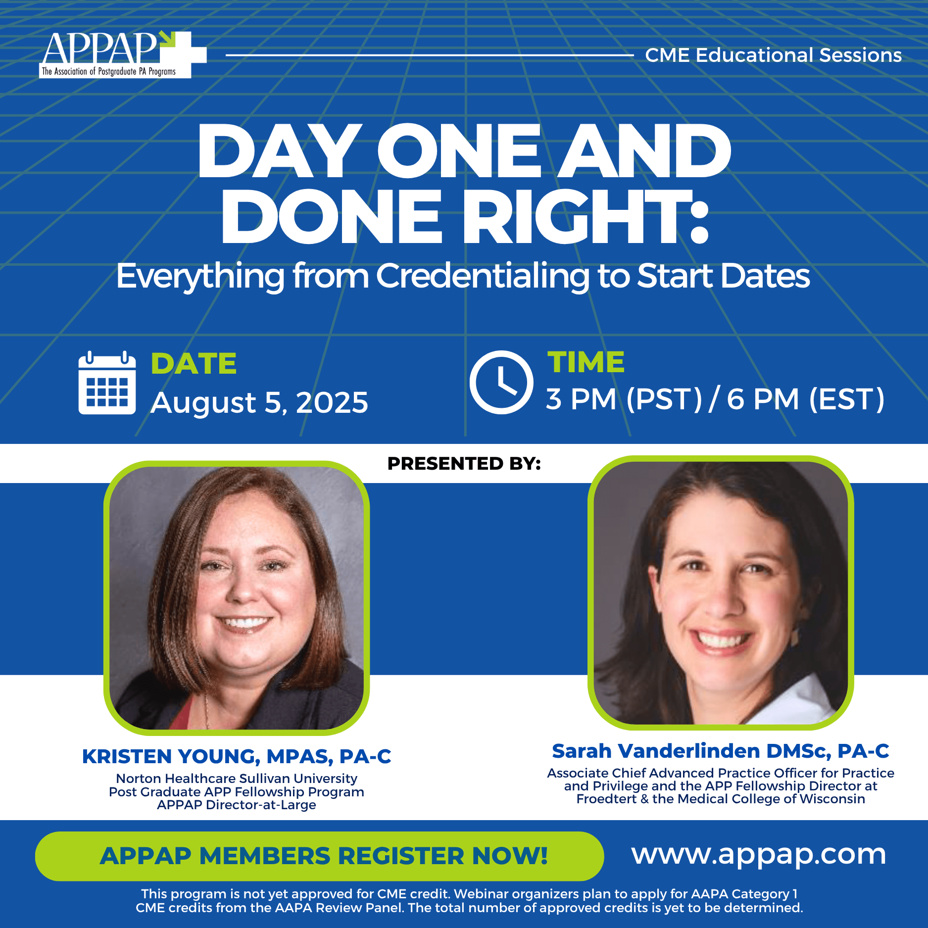 APPAP CME Educational Series "Day One and Done Right: Everything from Credentialing to Start Dates" Cover Photo