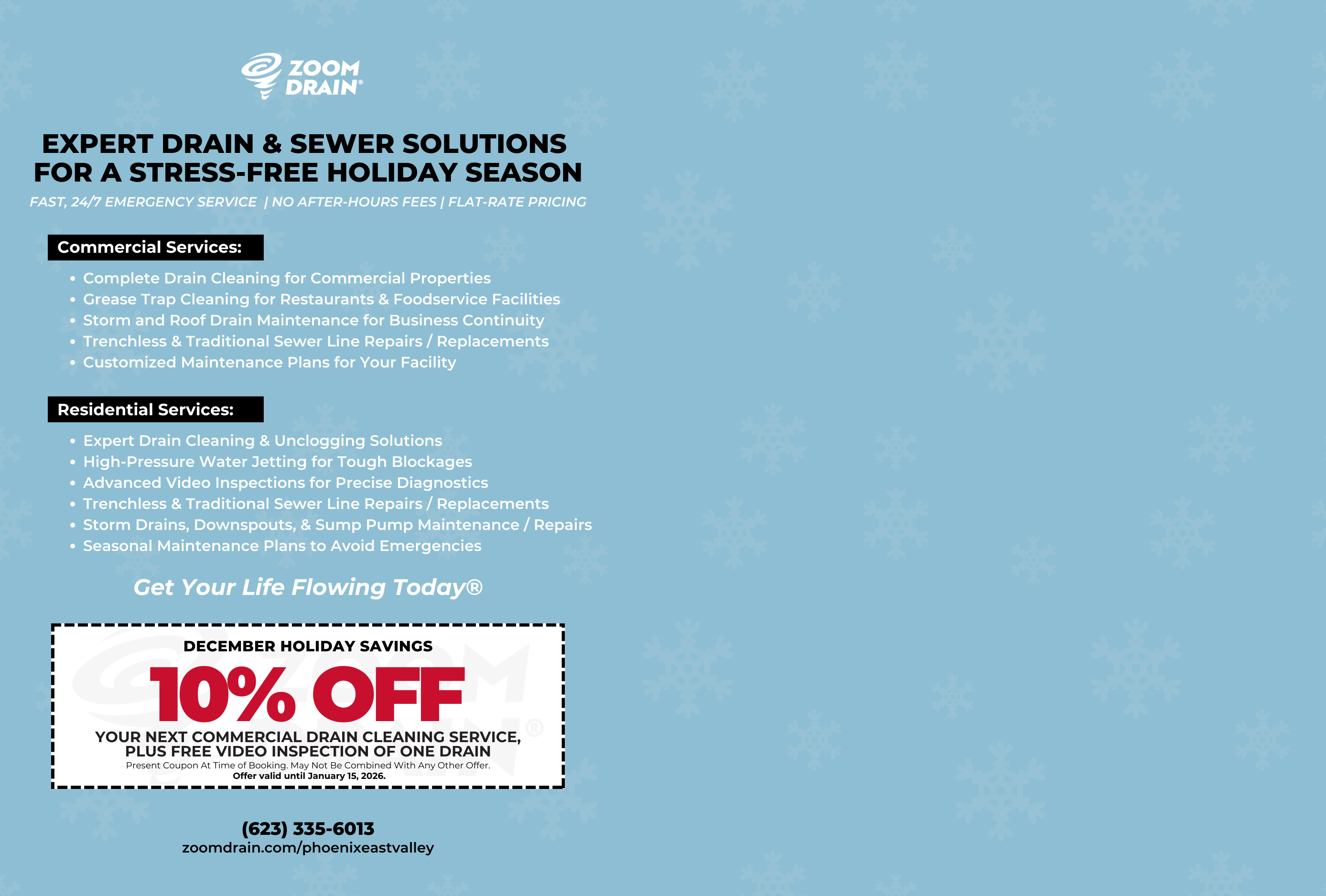 Happy Holidays from Zoom Drain