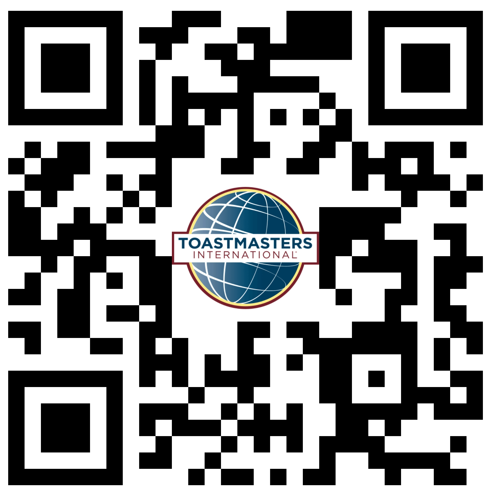 QR Code with link to SE Houston Toastmasters' Website