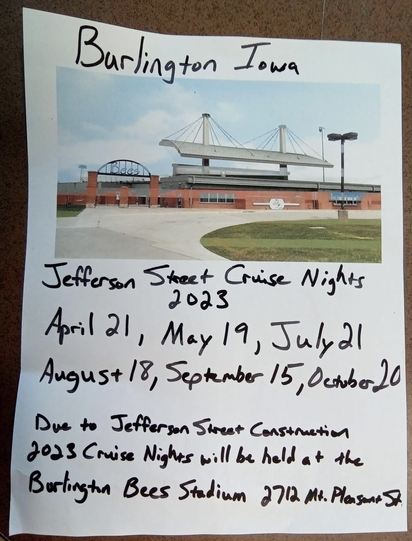 Burlington Iowa Jefferson Street Cruise Nights 2023