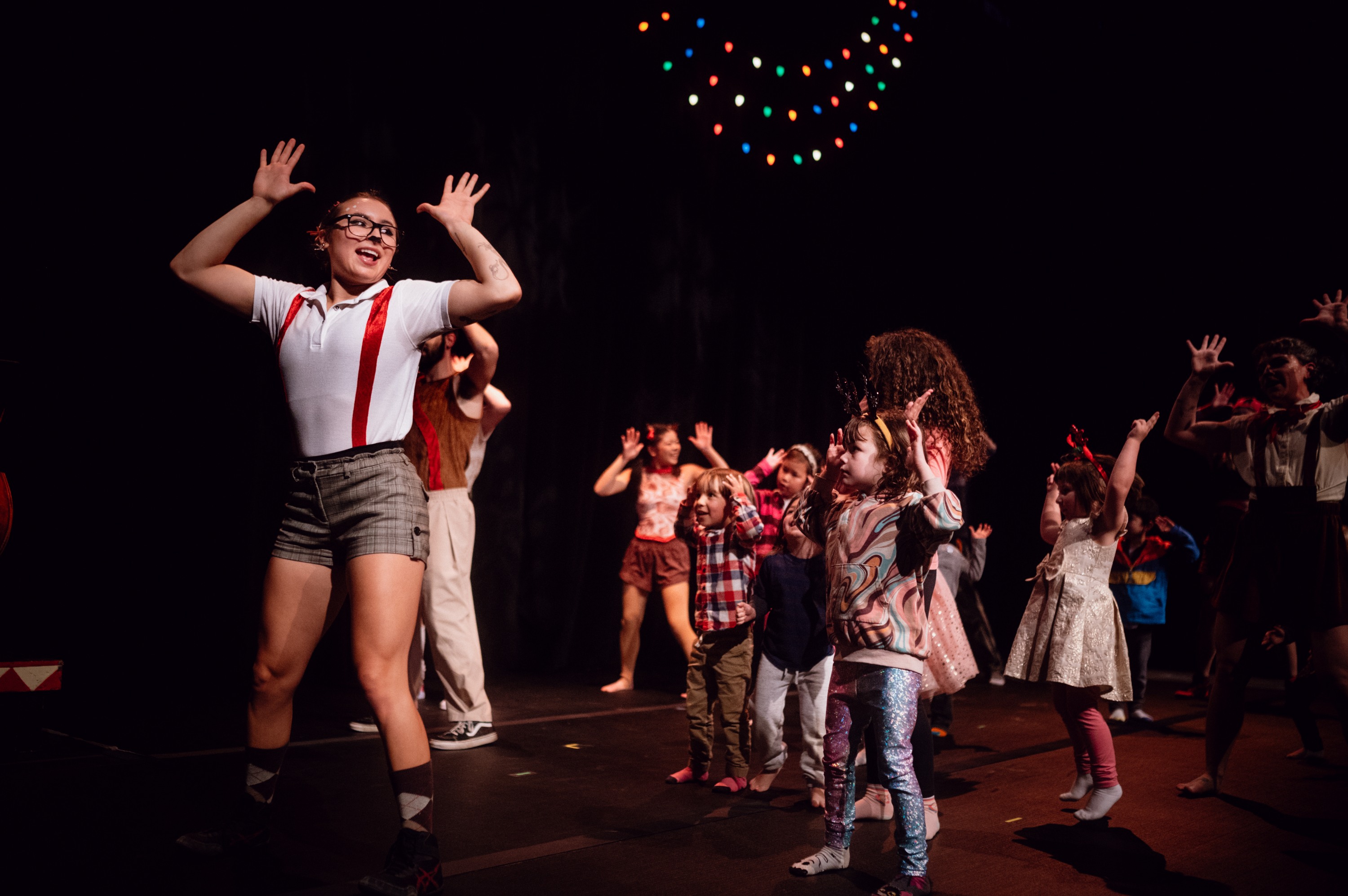 Performers and children in Reindeer Games