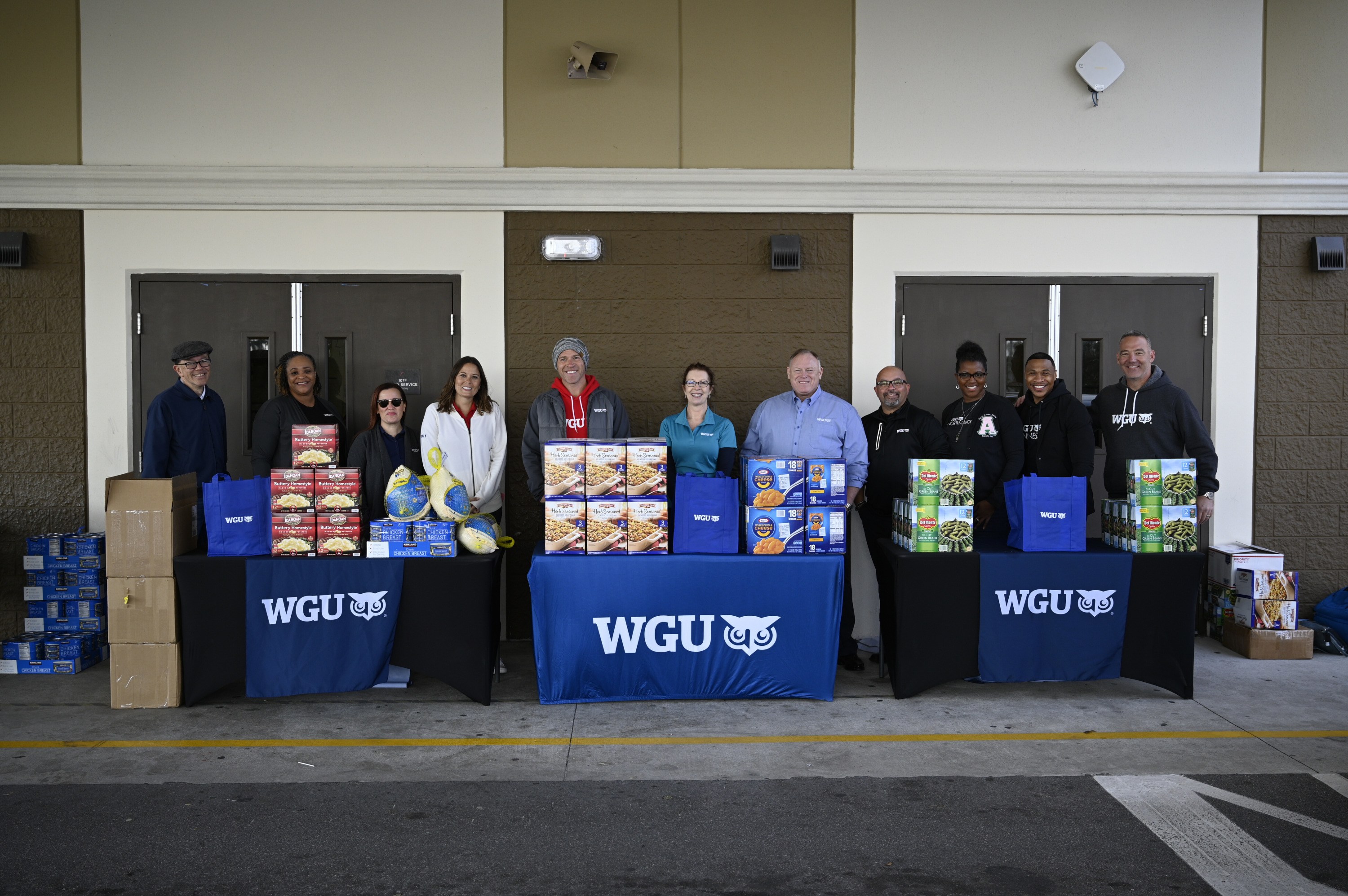 WGU Staff hosting a BackPack Buddy food Packing Event