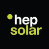 HepSolar logo - Black, white & lime green