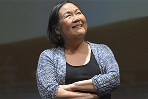 Emily Kuroda stars in TheatreWorks Silicon Valley's "Happy Pleasant Valley: A Senior Sex Scandal Murder Mystery Musical"