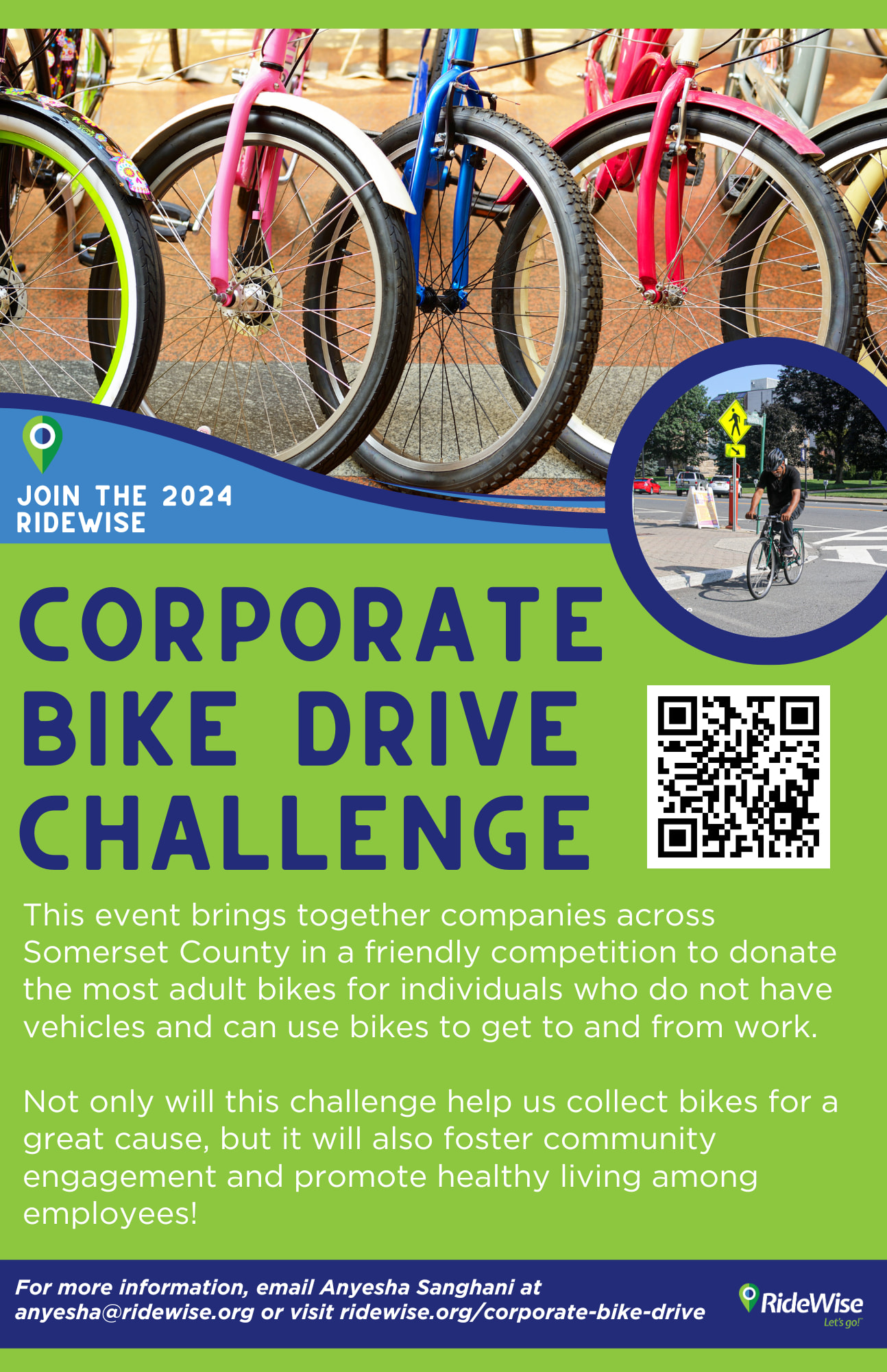 A flyer promoting the Corporate Bike Drive
