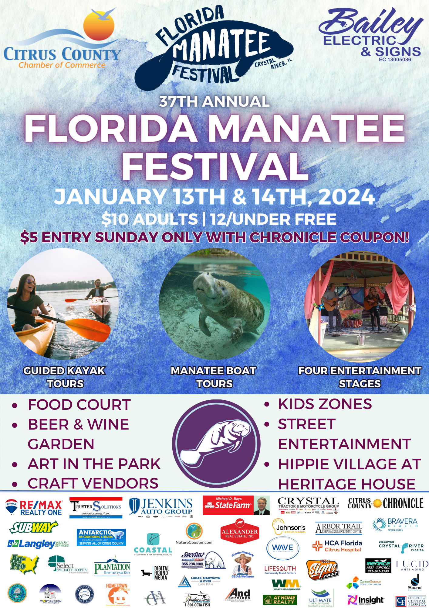 37th Annual Florida Manatee Festival Citrus County Chamber of Commerce