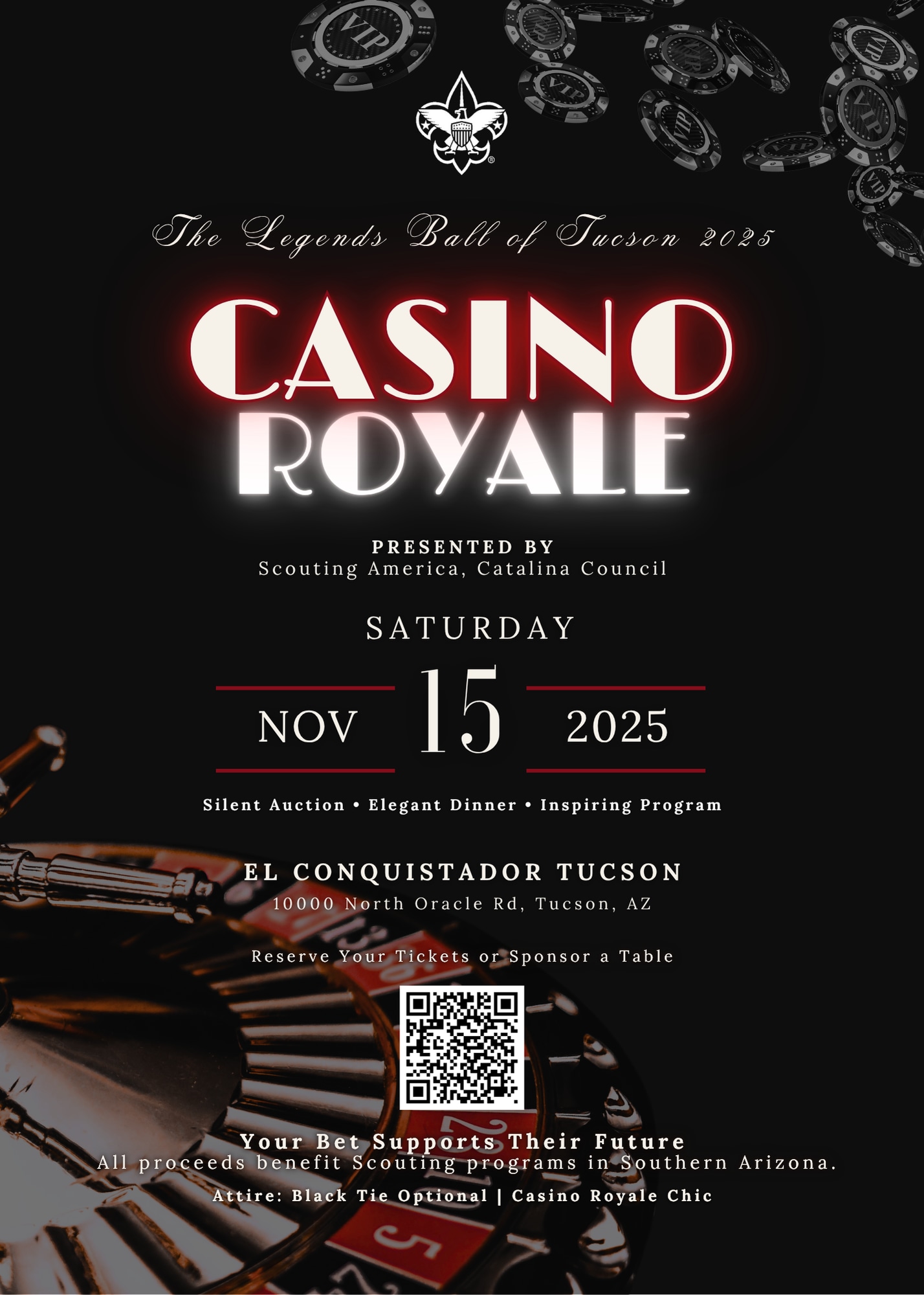 The Legends Ball of Tucson, Casino Royale Invitation