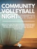 Community Volleyball Night Event Flyer Mondays and Wednesdays at the Elgin Recreation Center