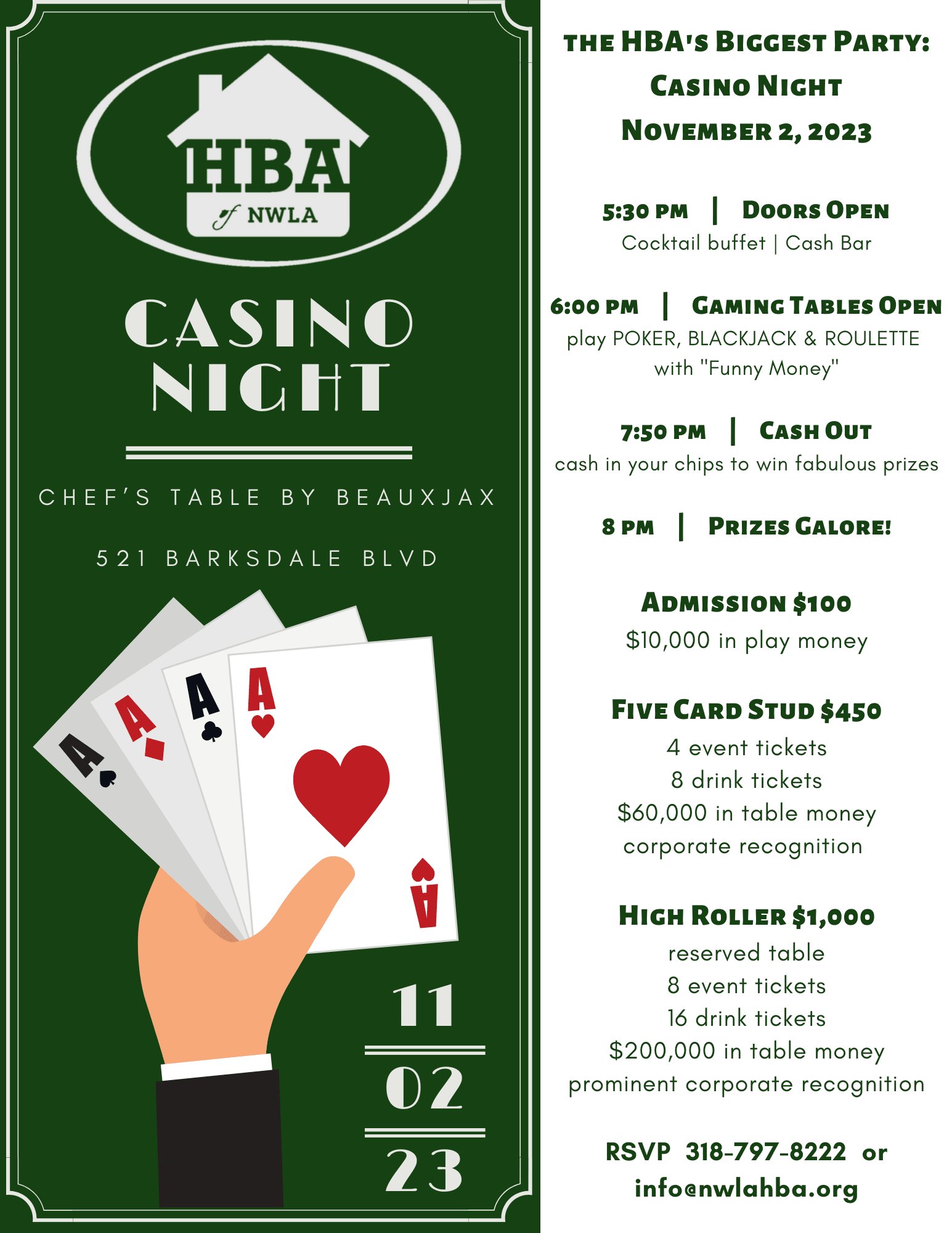 Casino Night Invitation