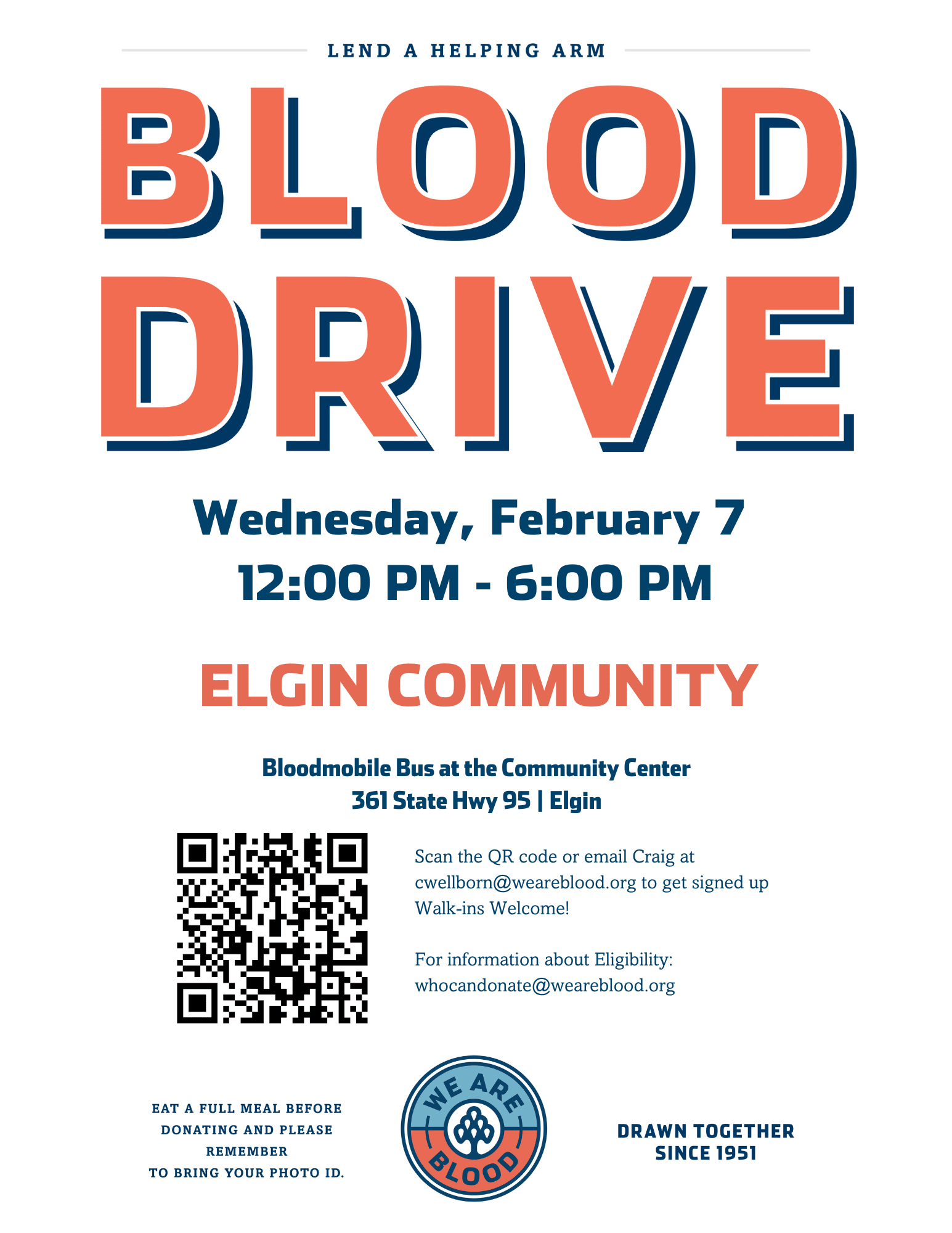 Community Blood Drive Flyer Feb 2024