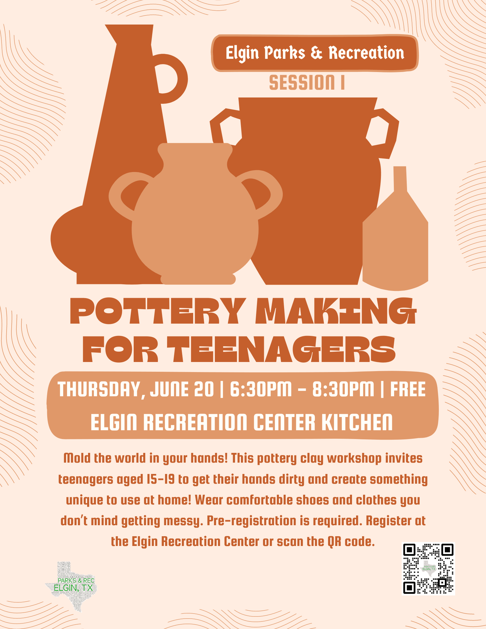 Pottery Making for Teens Flyer 2024