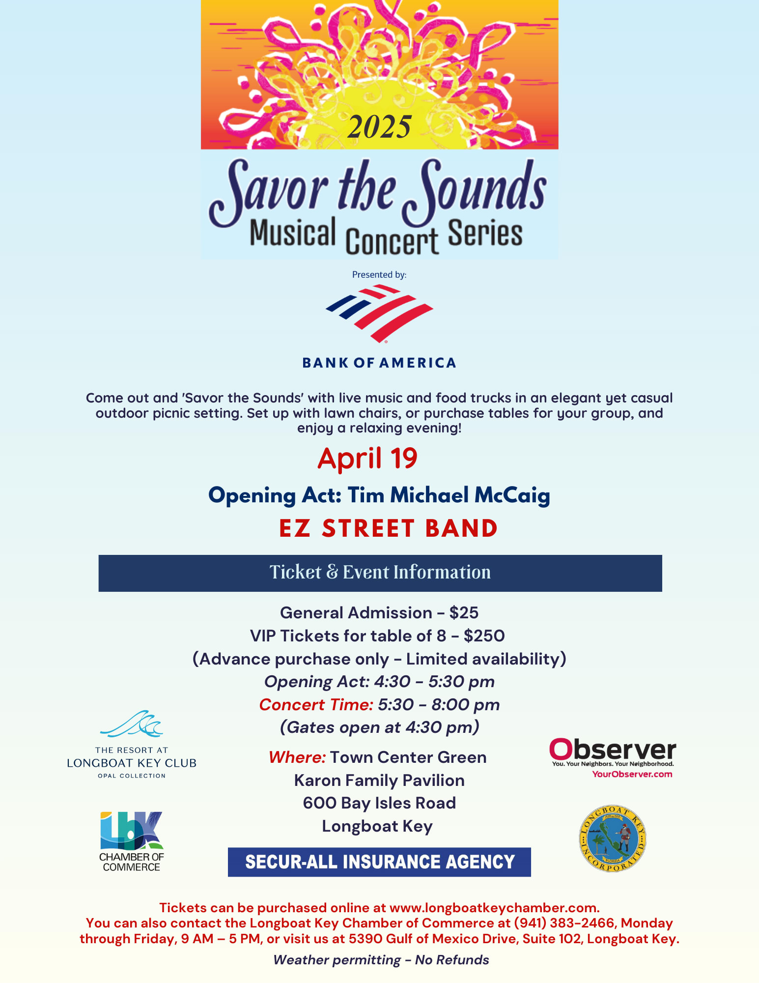 Photo of the Savor the Sounds event flyer