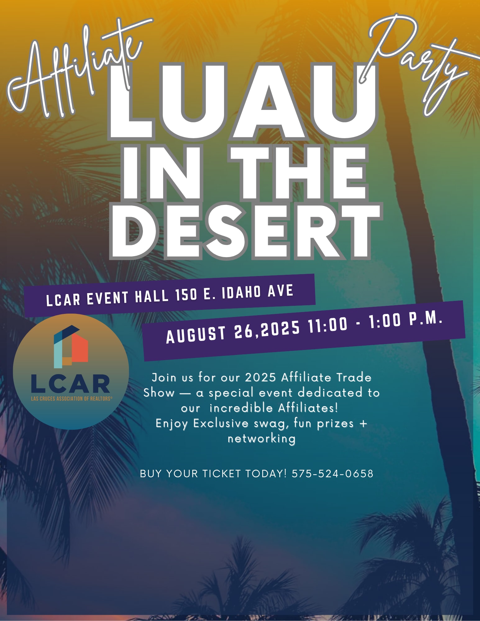 Light Blue faded background with LCAR Logo and Blue, White, Orange, and Brown