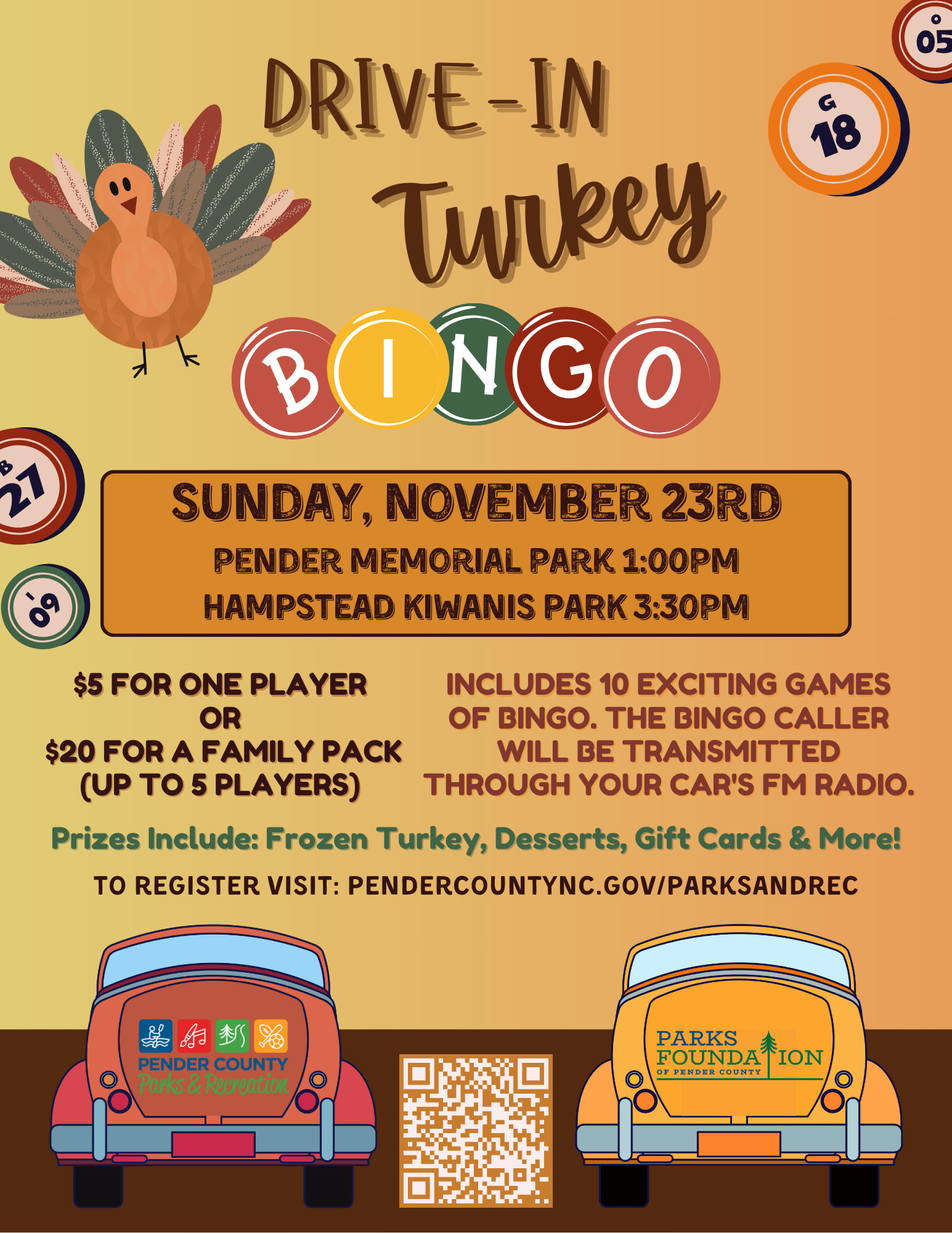 Drive-In Turkey Bingo!