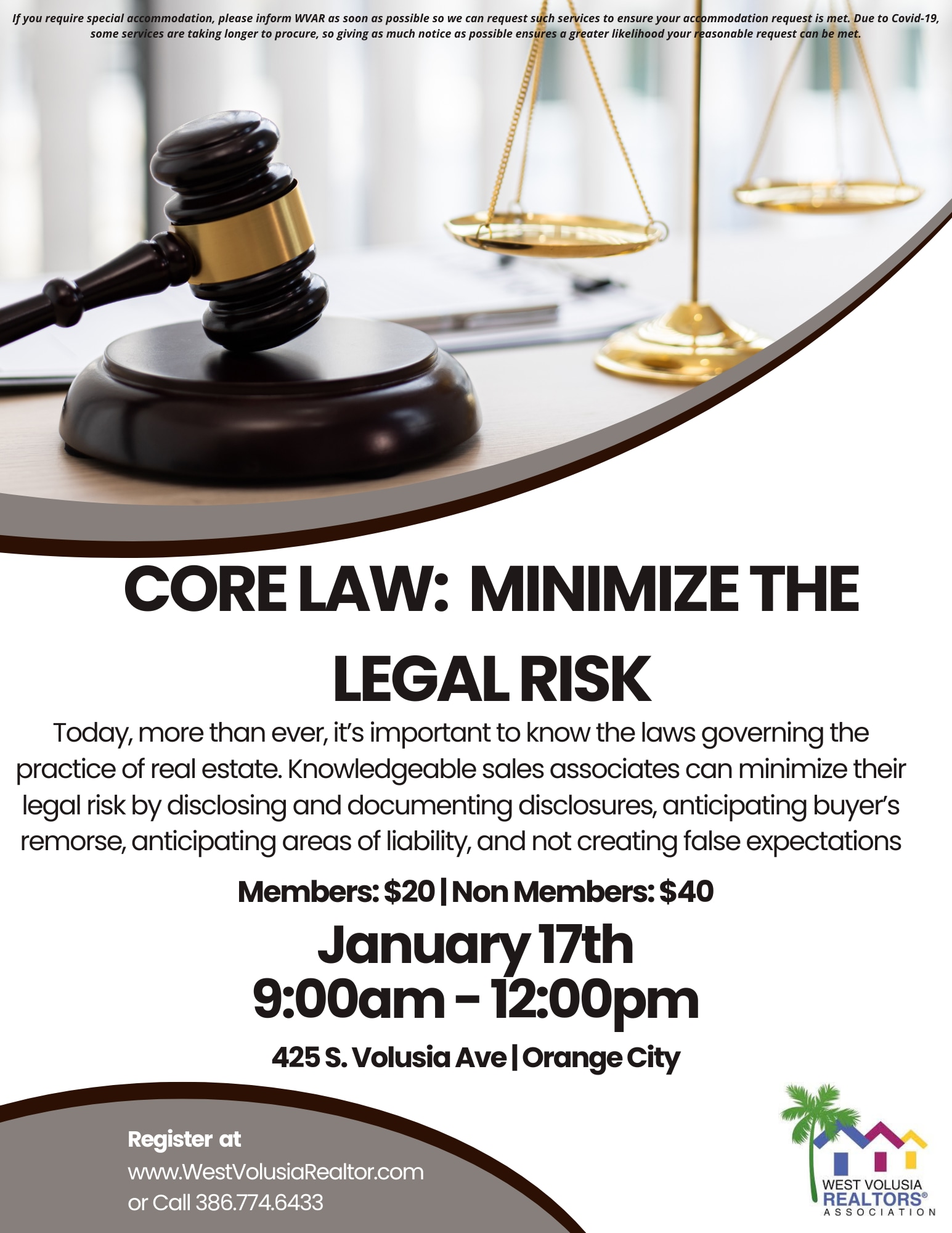 CE Core Law (3CE) West Volusia REALTORS® Association