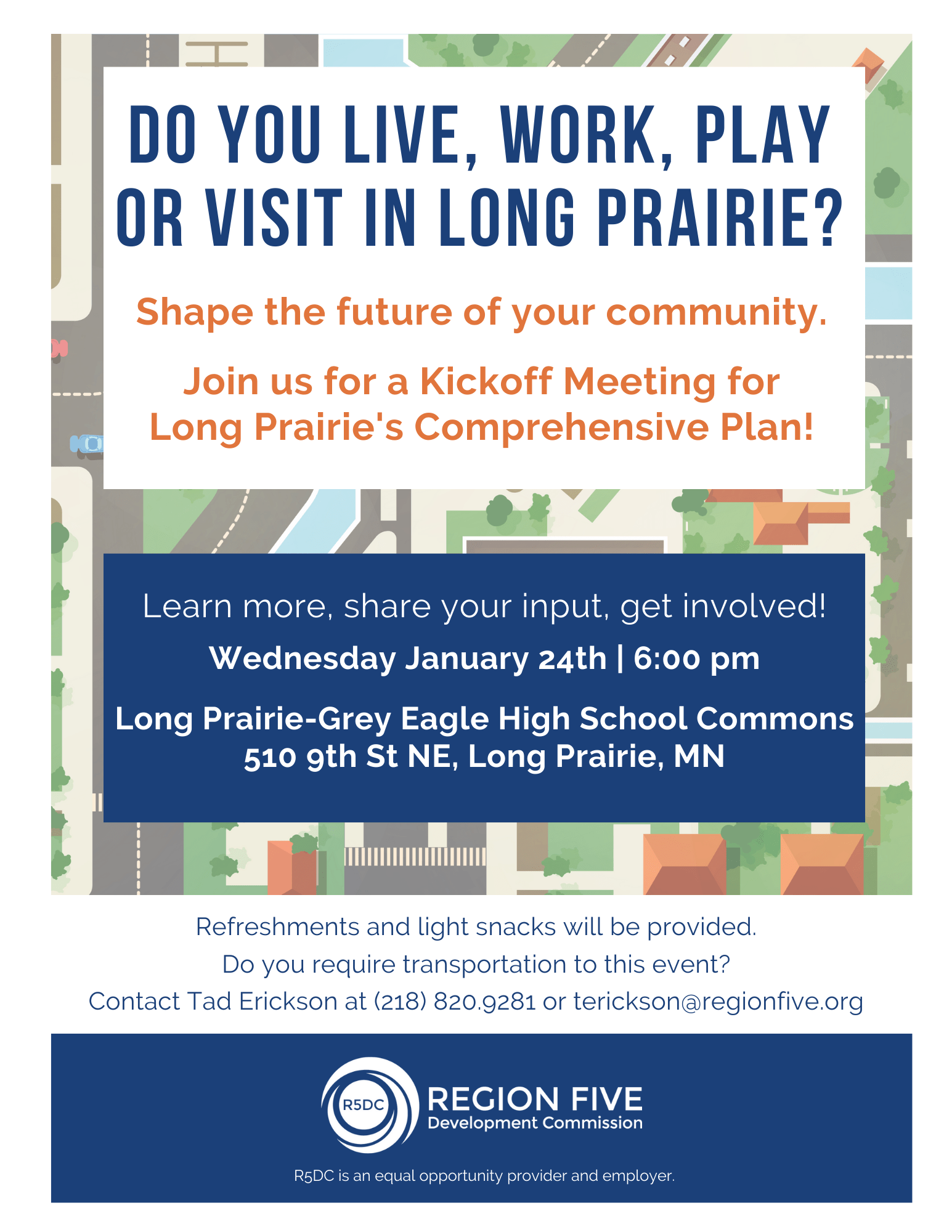 Kickoff Meeting Long Prairie's Comprehensive Plan default Long