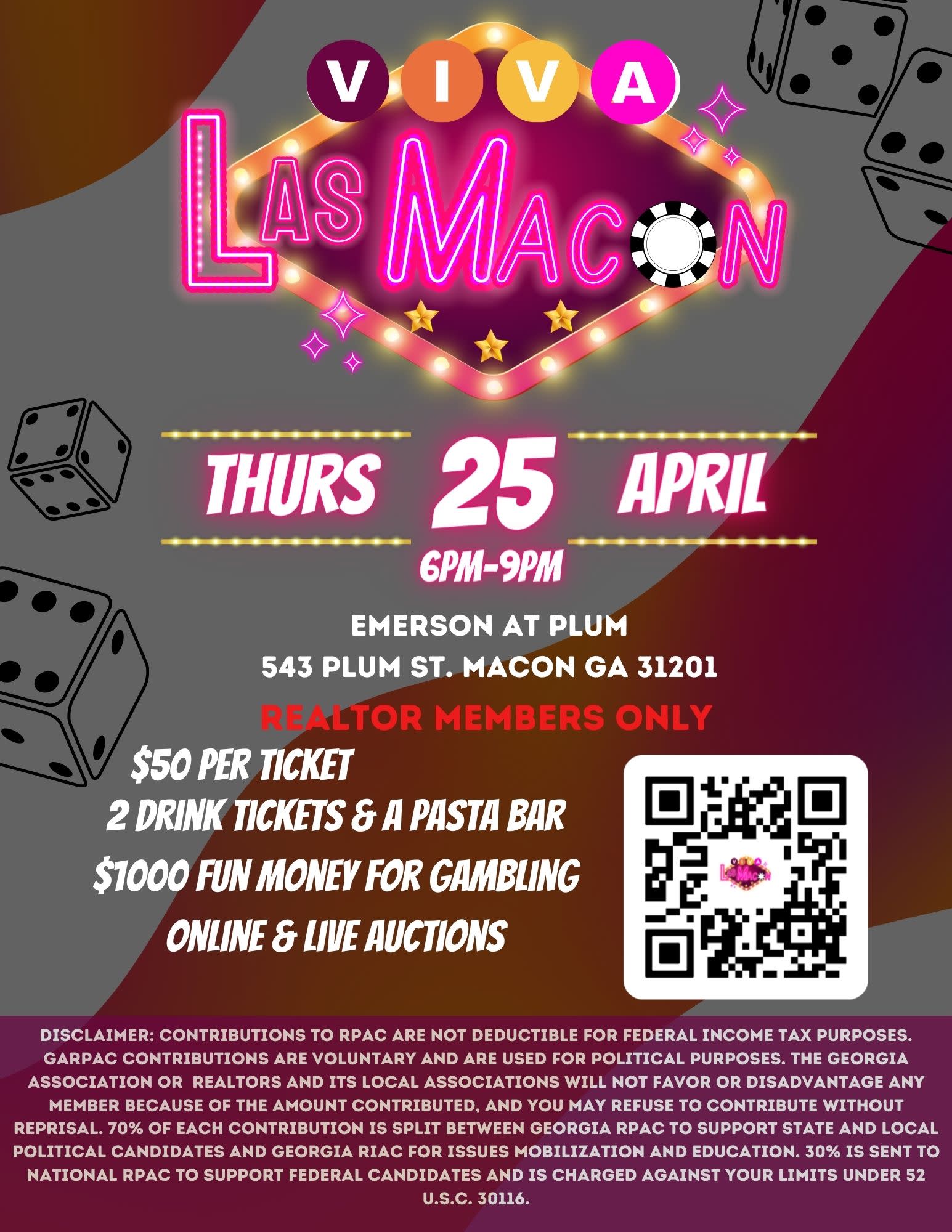 RPAC REALTOR Viva Las Macon Casino Night 42524 Middle