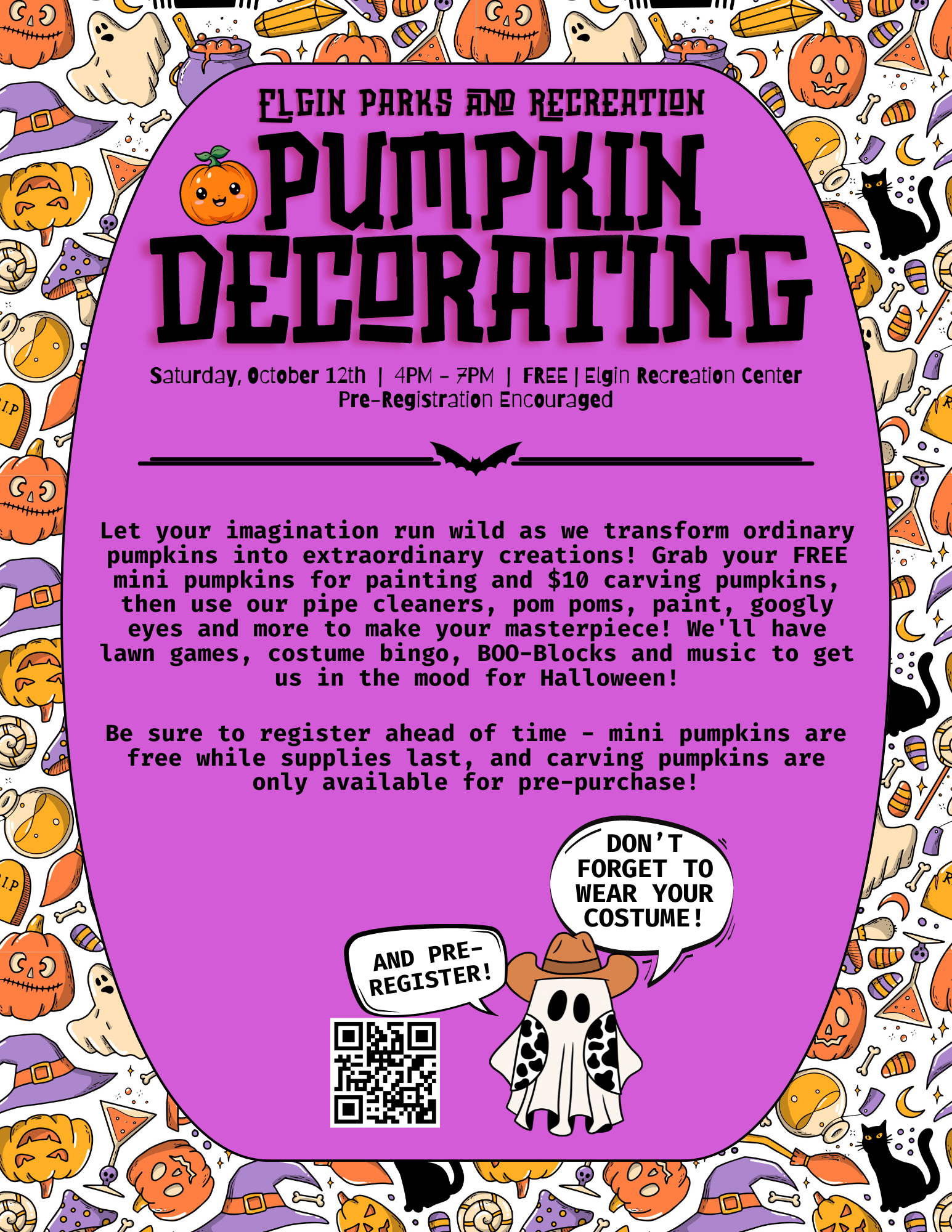 Pumpkin Decorating Flyer 2024