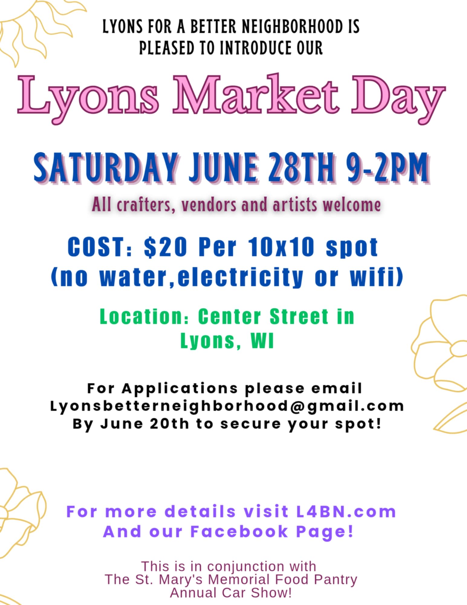 Lyons Market Day flier