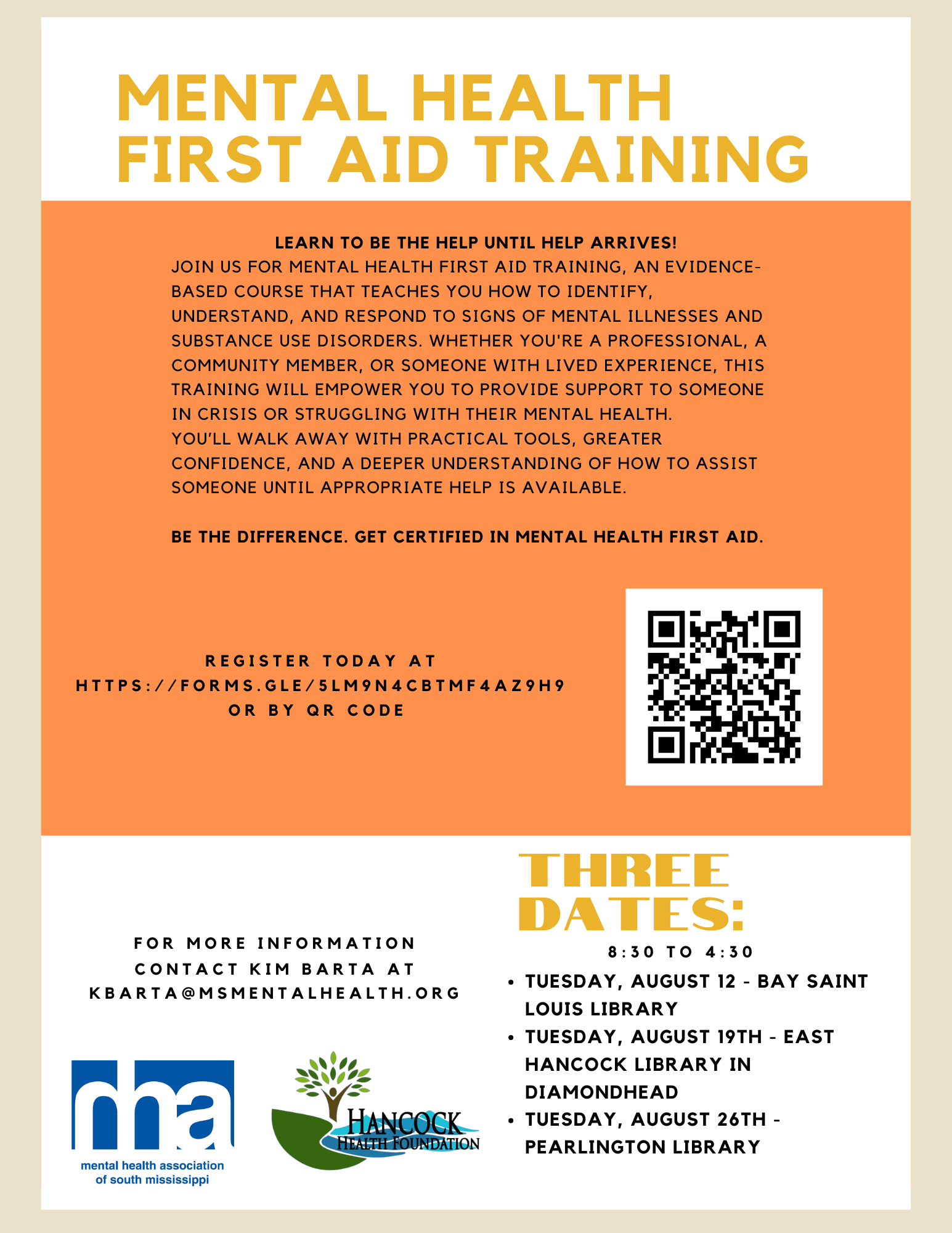 Mental Health First Aid Training