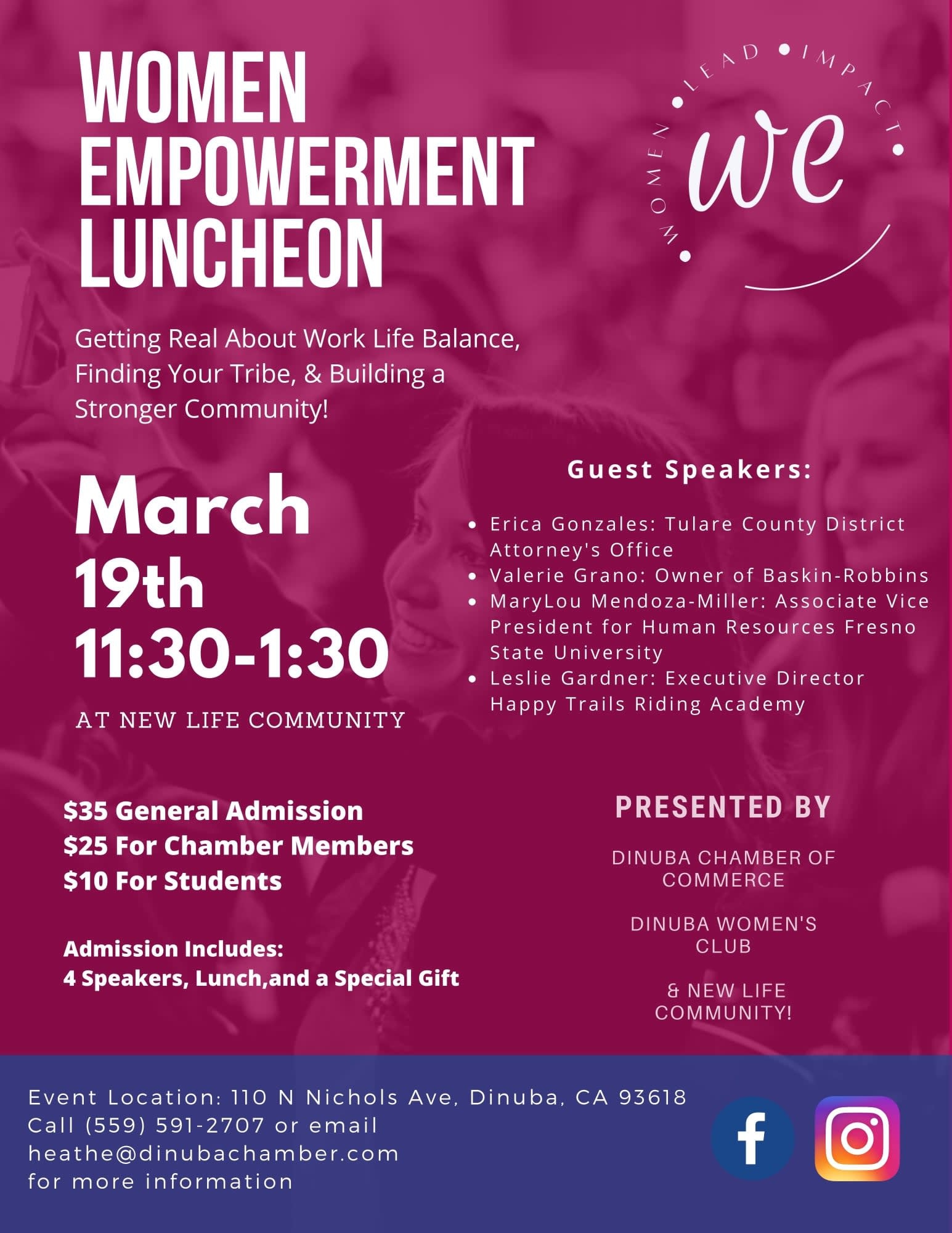 Women Empowerment Luncheon - Dinuba Chamber of Commerce