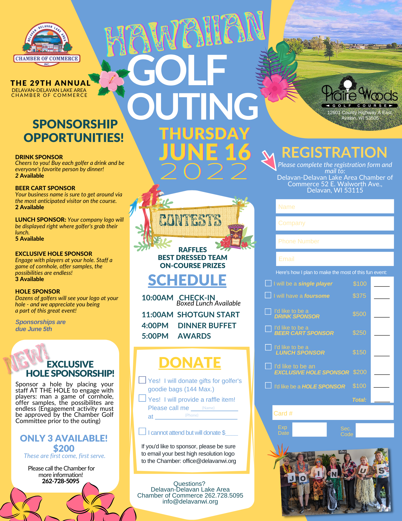 Golf Outing Registration Form