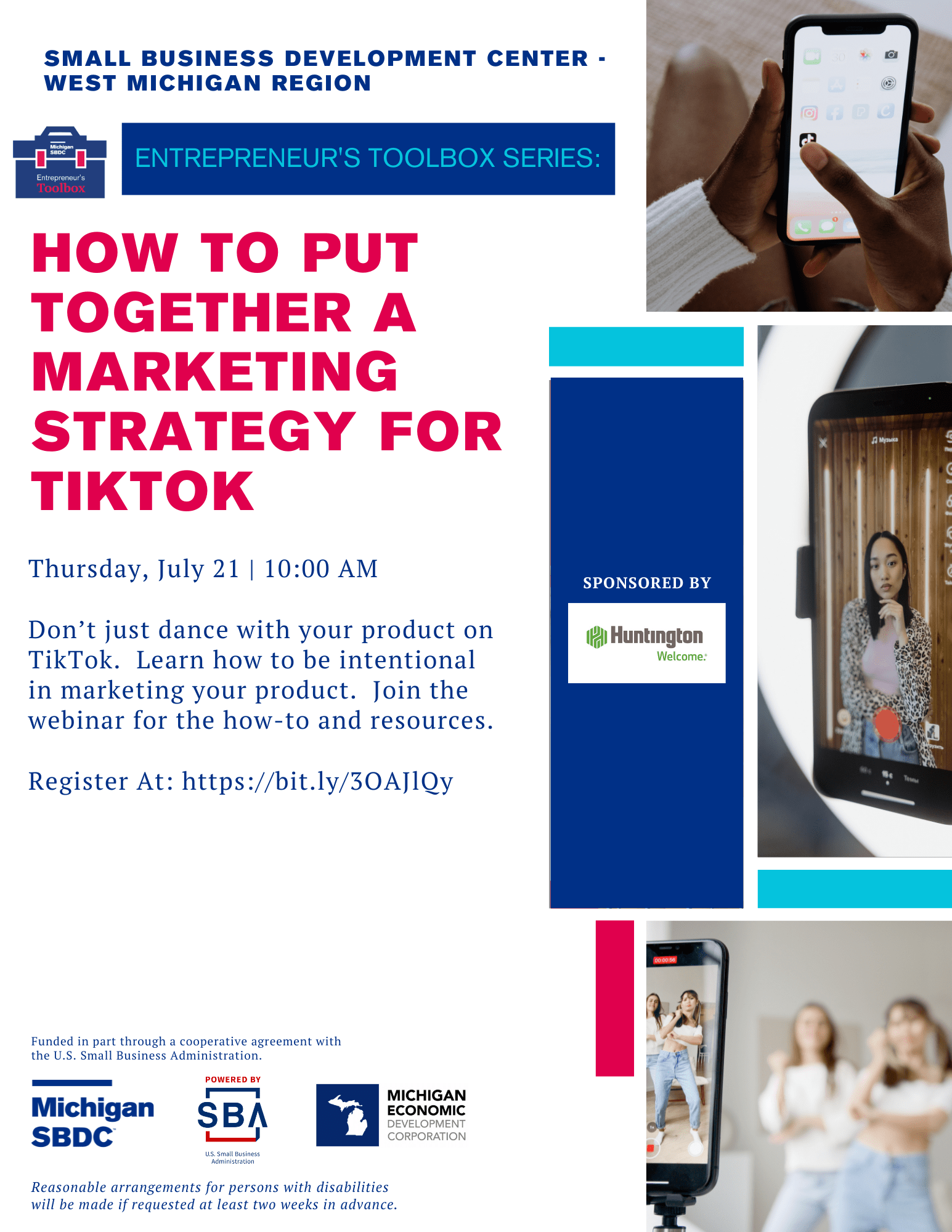 Thursday, July 21 | 10:00 AM  Don’t just dance with your product on TikTok.  Learn how to be intentional in marketing your pr