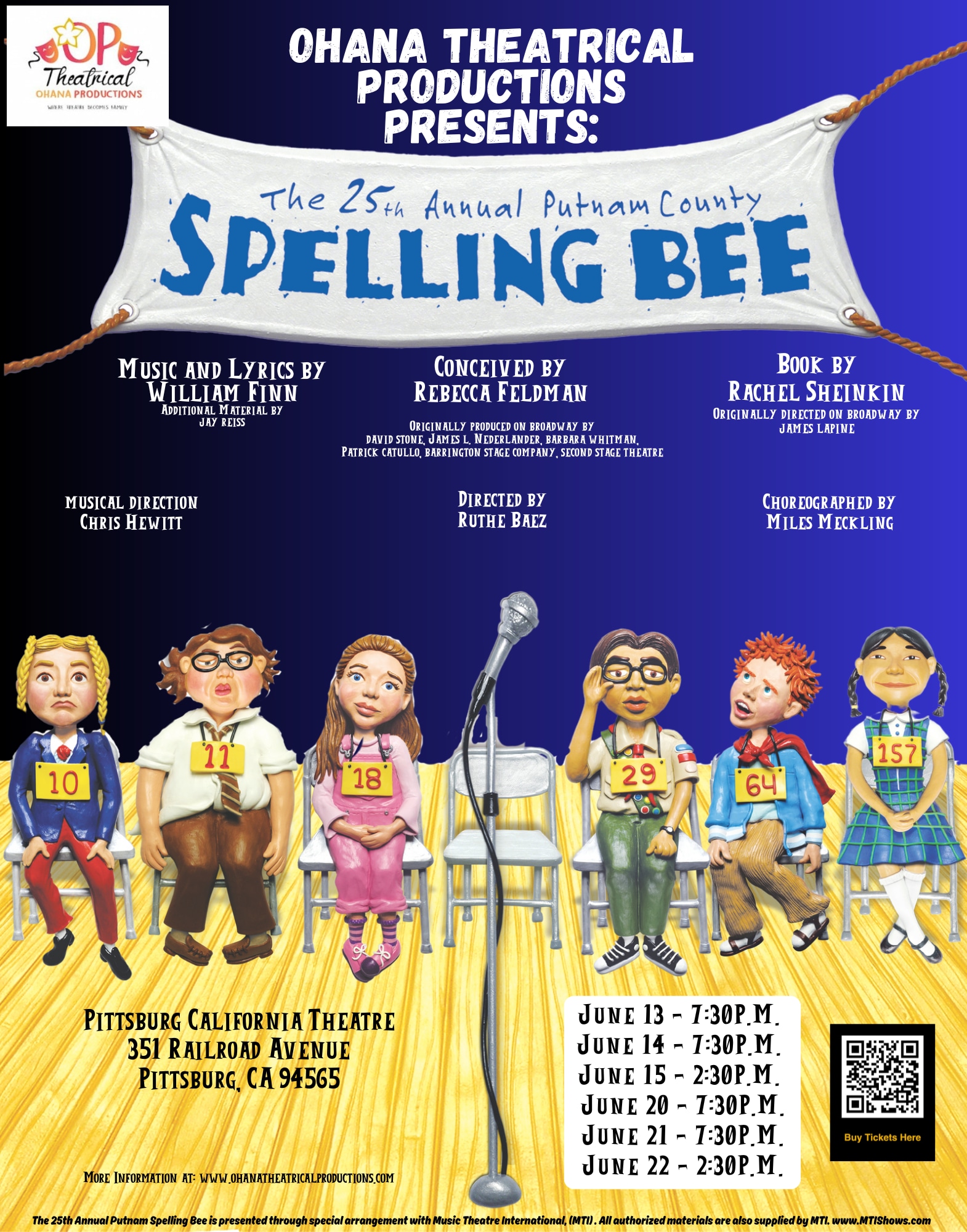 Ohana Theatrical Productions presents The 25th Annual Putnam Spelling Bee