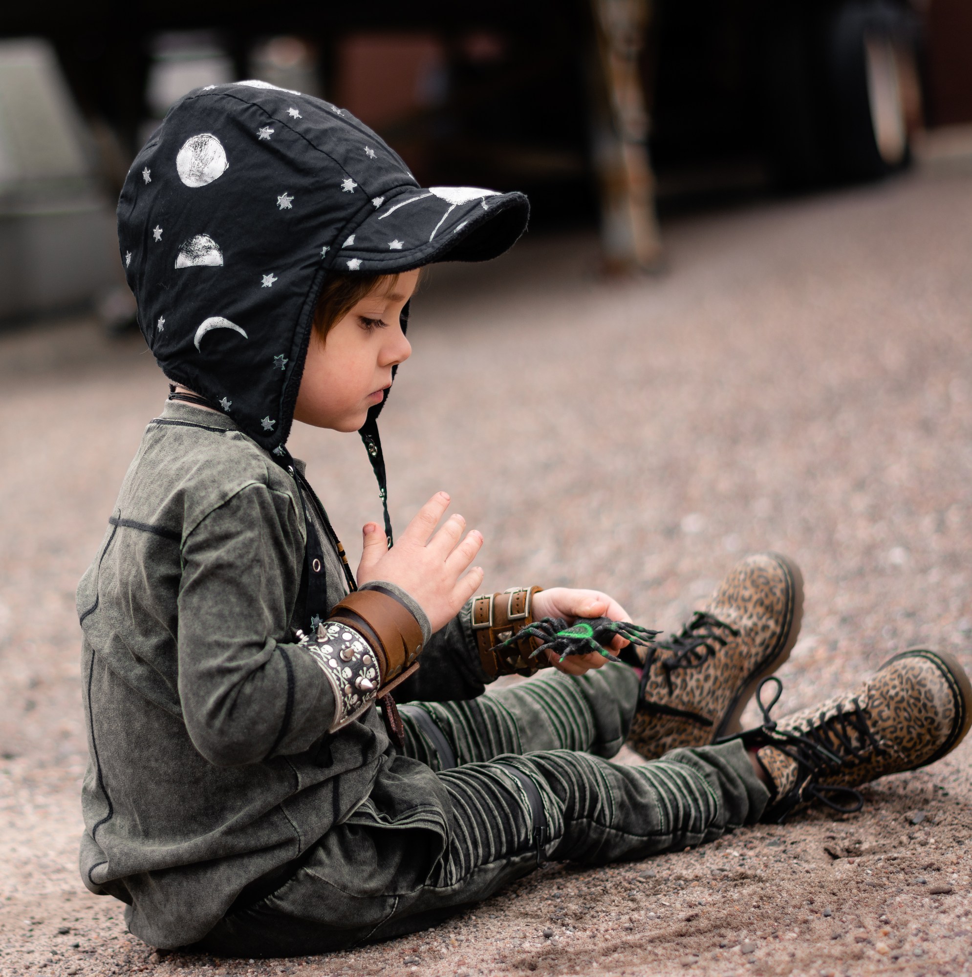 baby wearing pilot hat