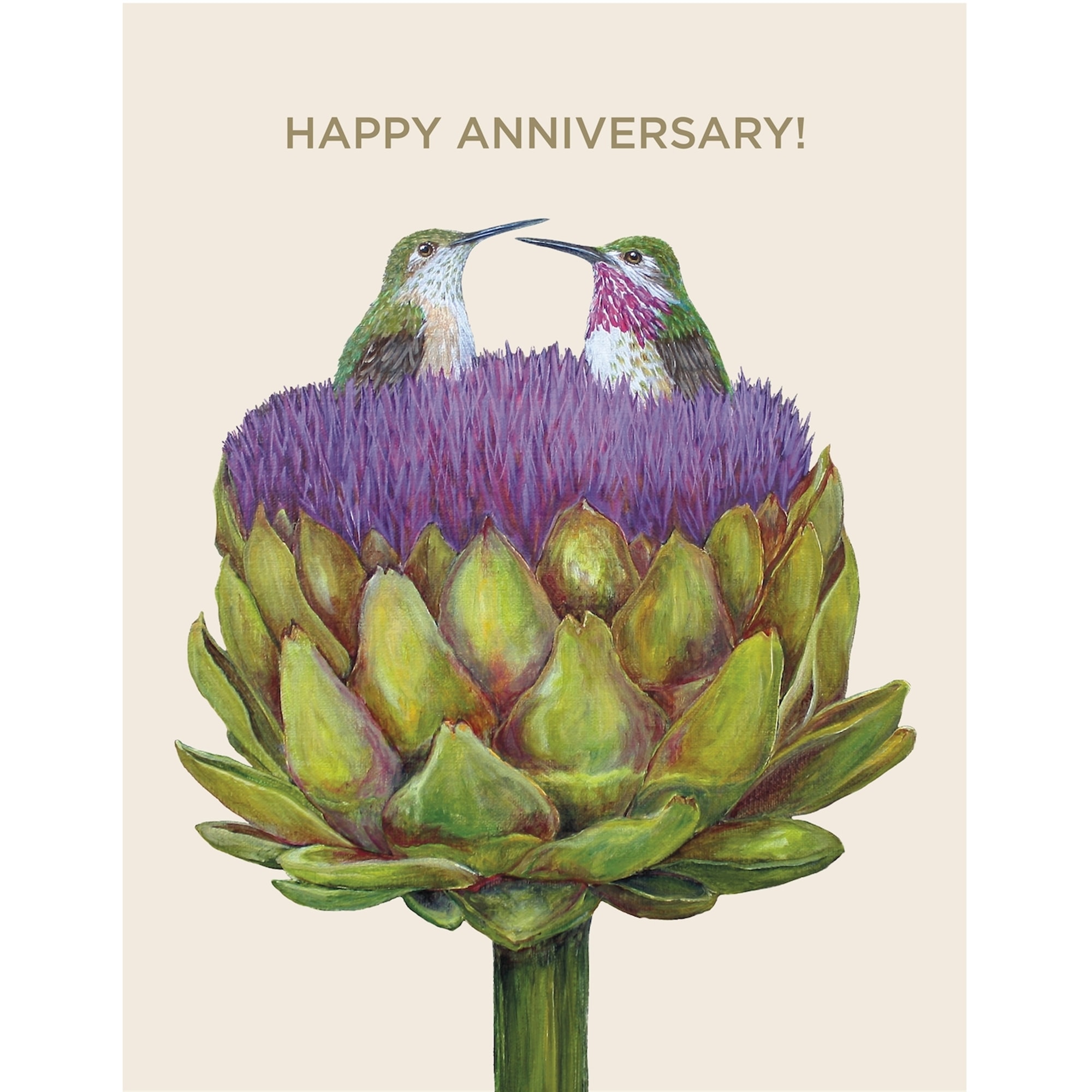 happy anniversary hummingbird card