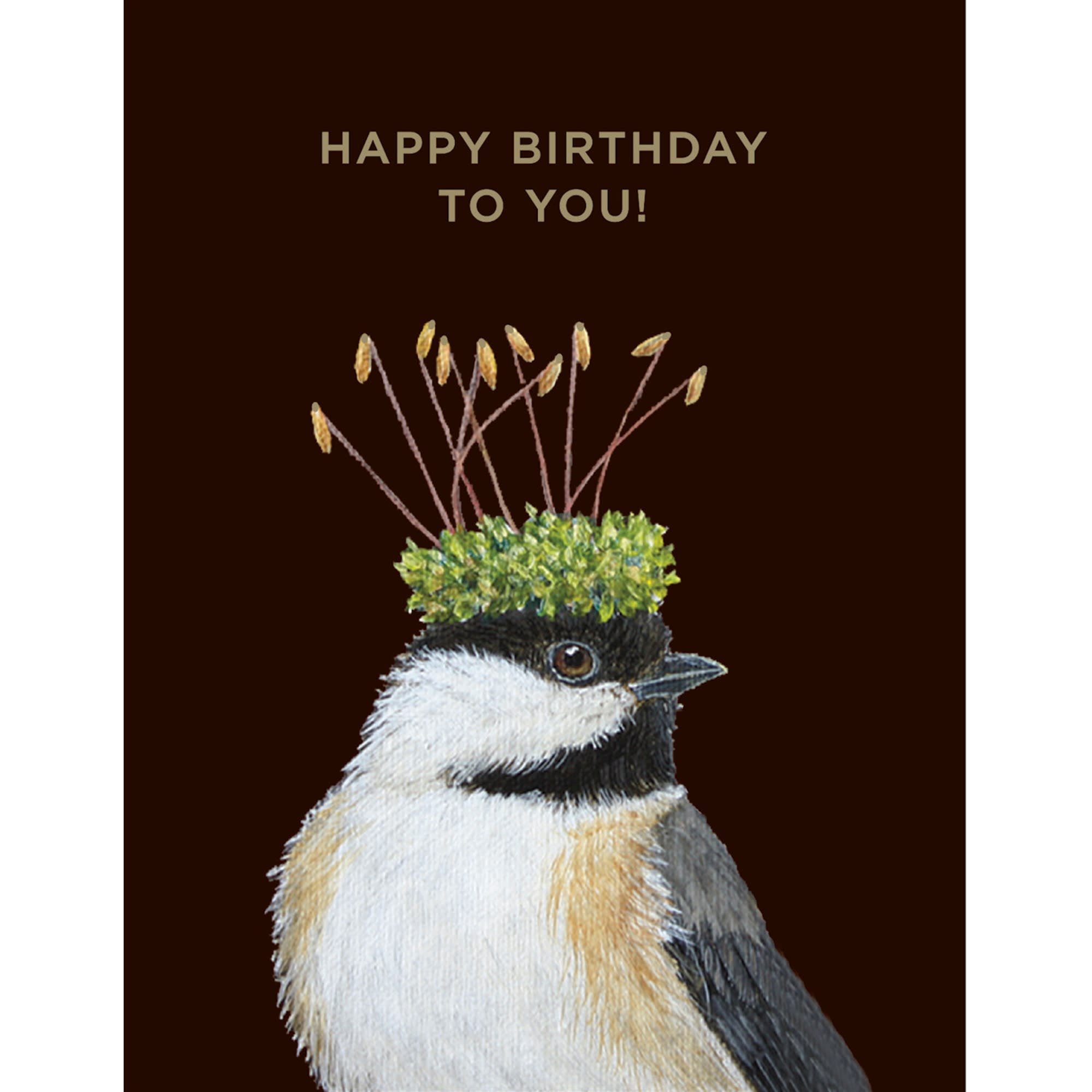 birthday chickadee card