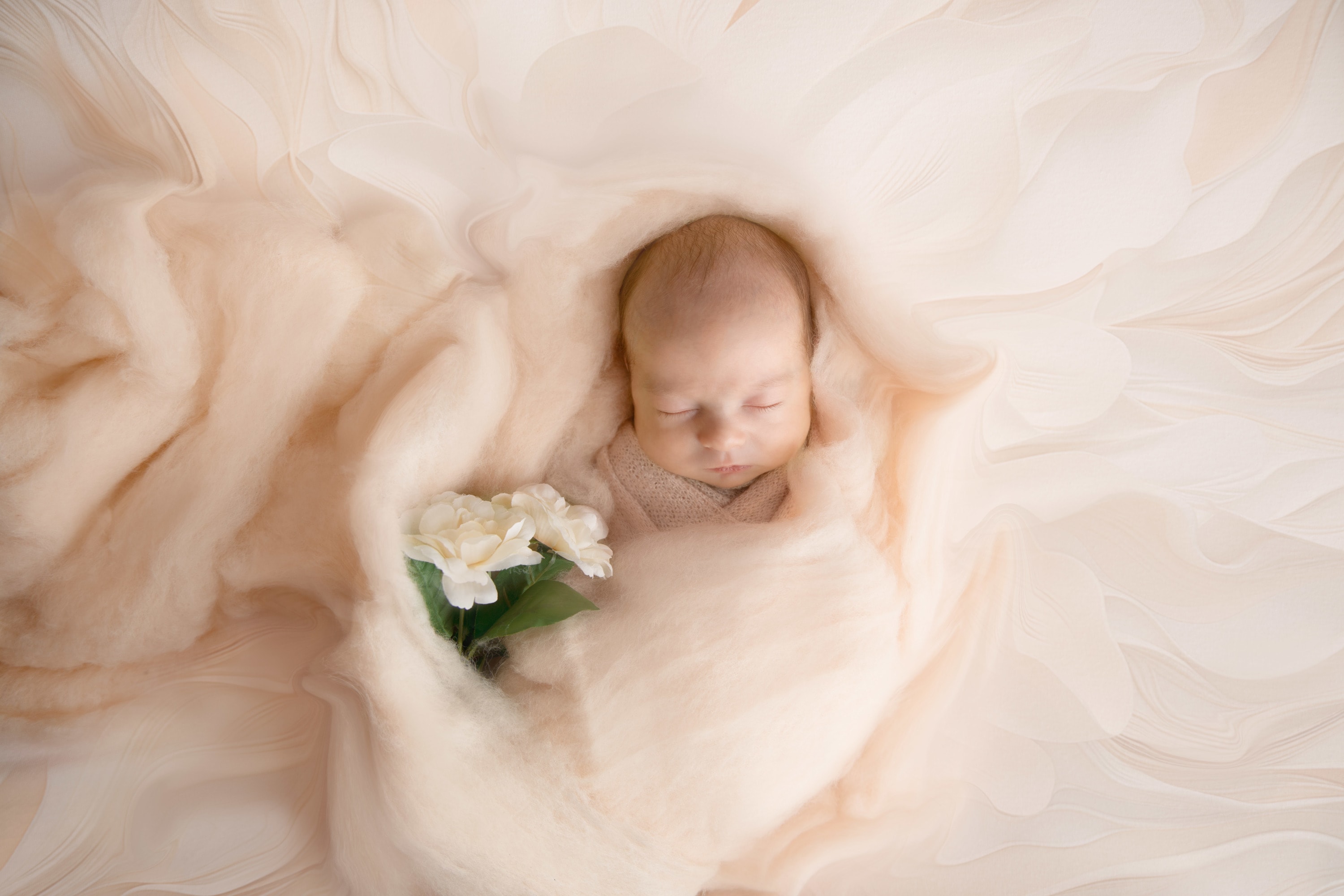 Newborn Boy in Dreamy  Sleeping pose