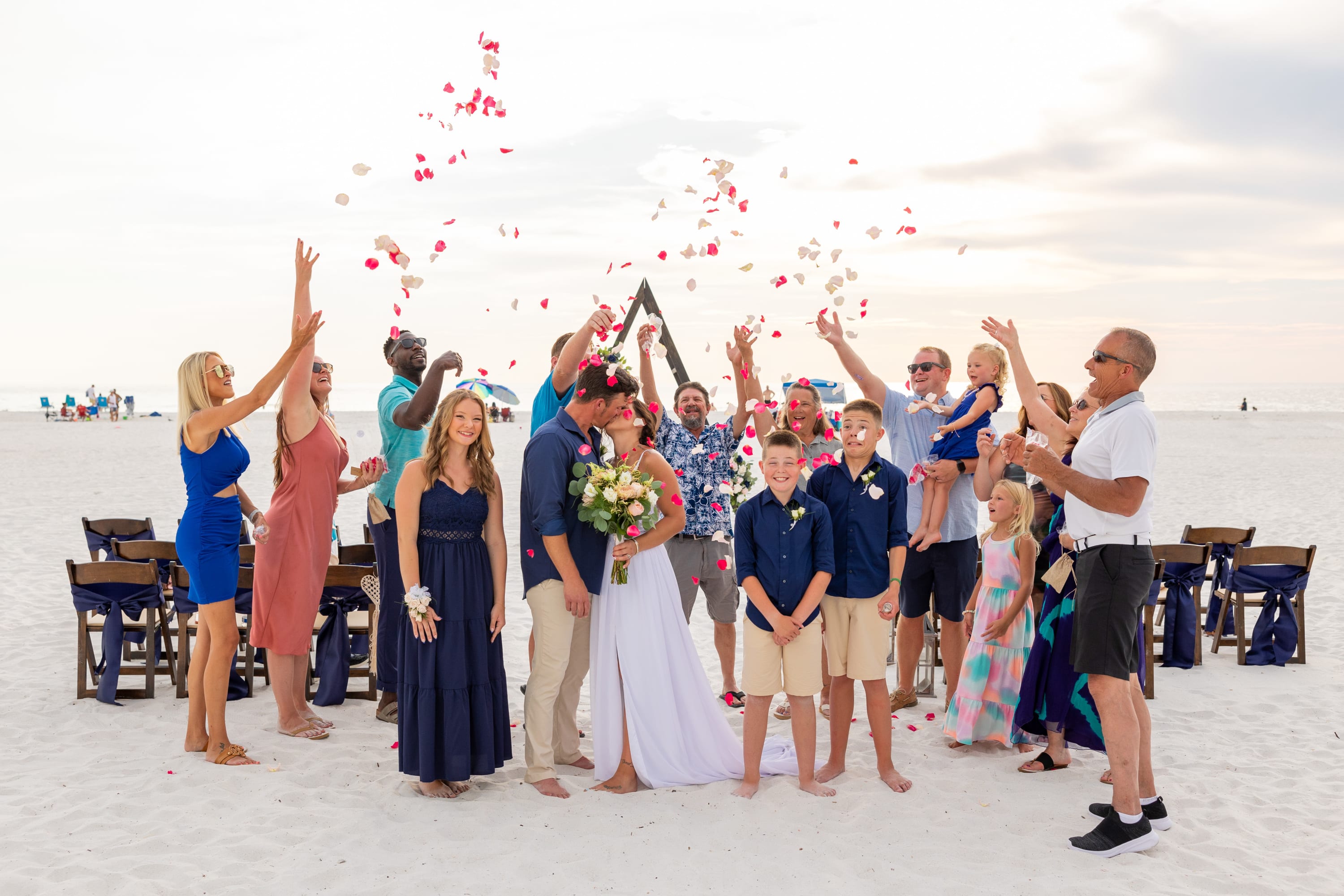 Couple getting married on Clearwater Beach